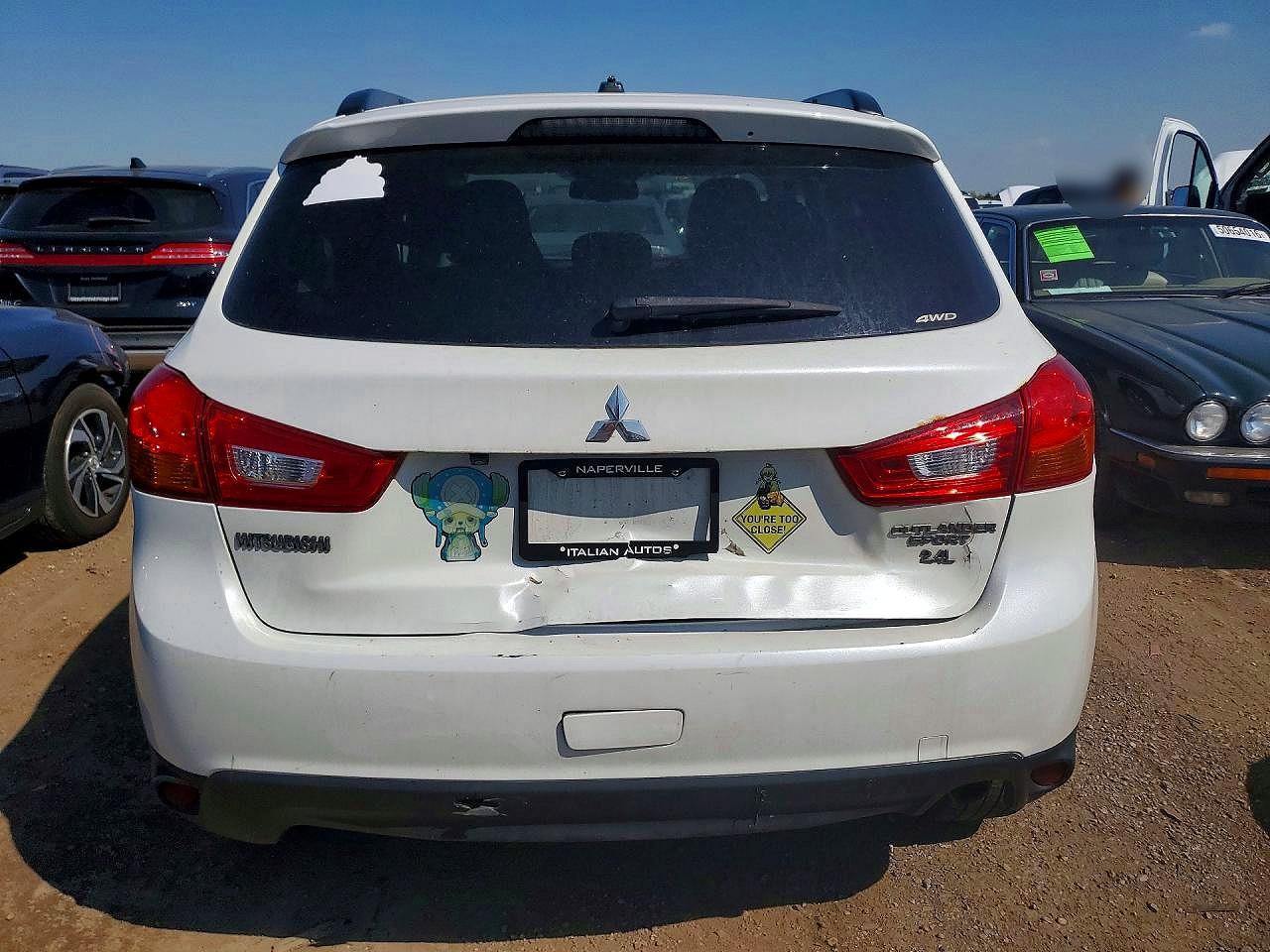 2015 Mitsubishi Outlander Sport Se White vin: 4A4AR4AW6FE045713