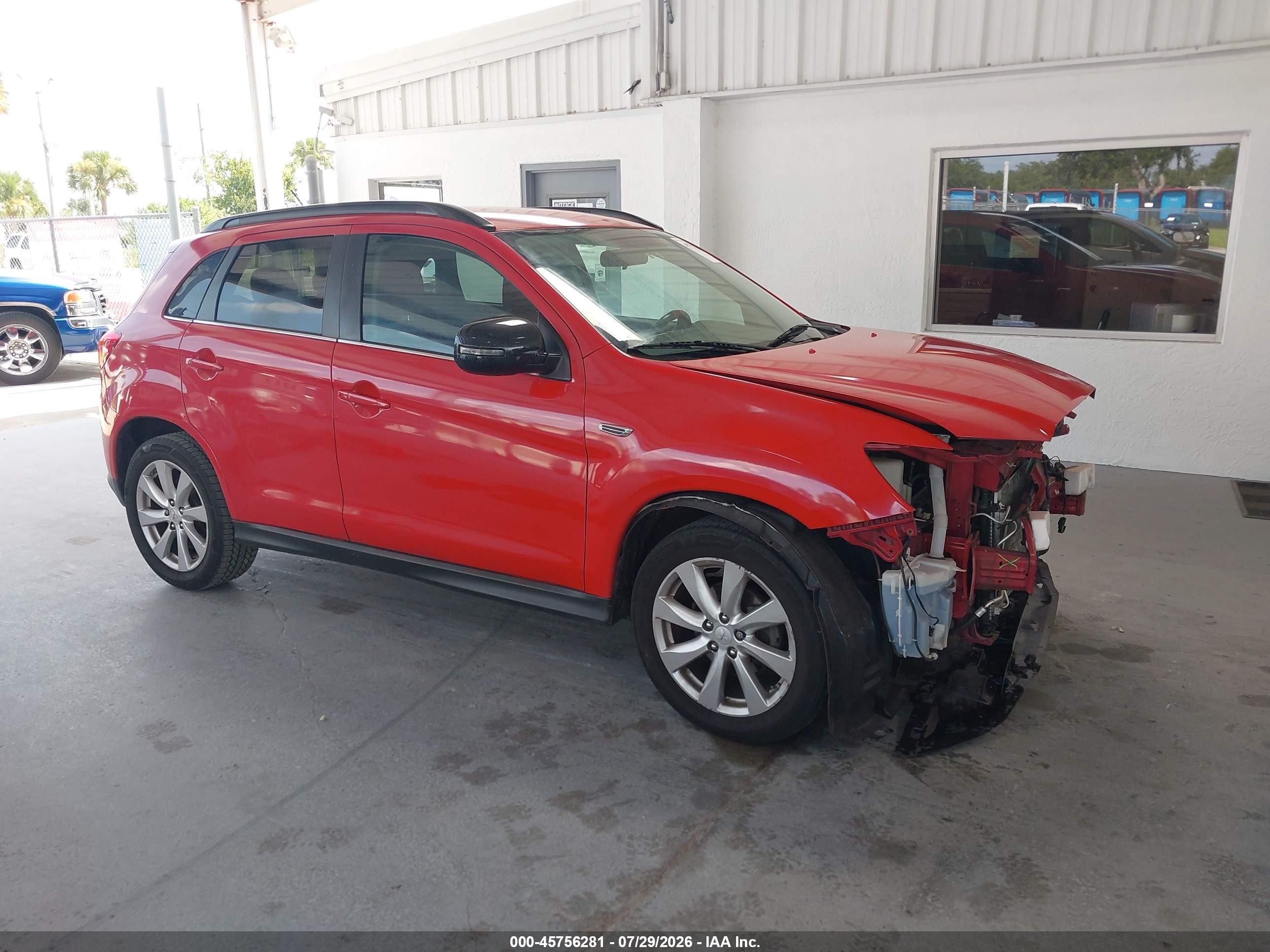 2015 Mitsubishi Outlander Sport Gt Red vin: 4A4AR4AW8FE056325