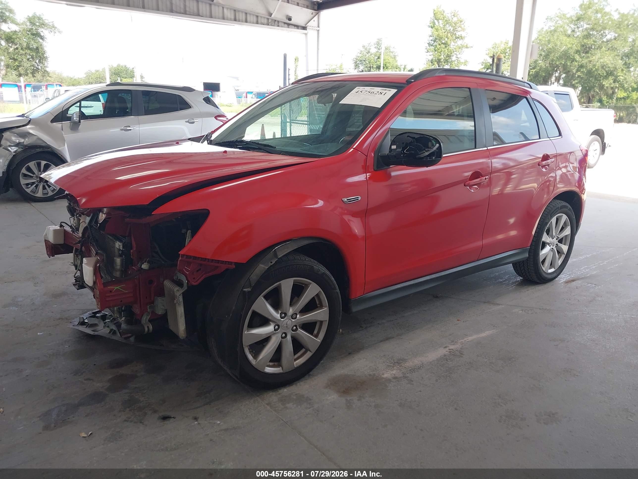 2015 Mitsubishi Outlander Sport Gt Red vin: 4A4AR4AW8FE056325