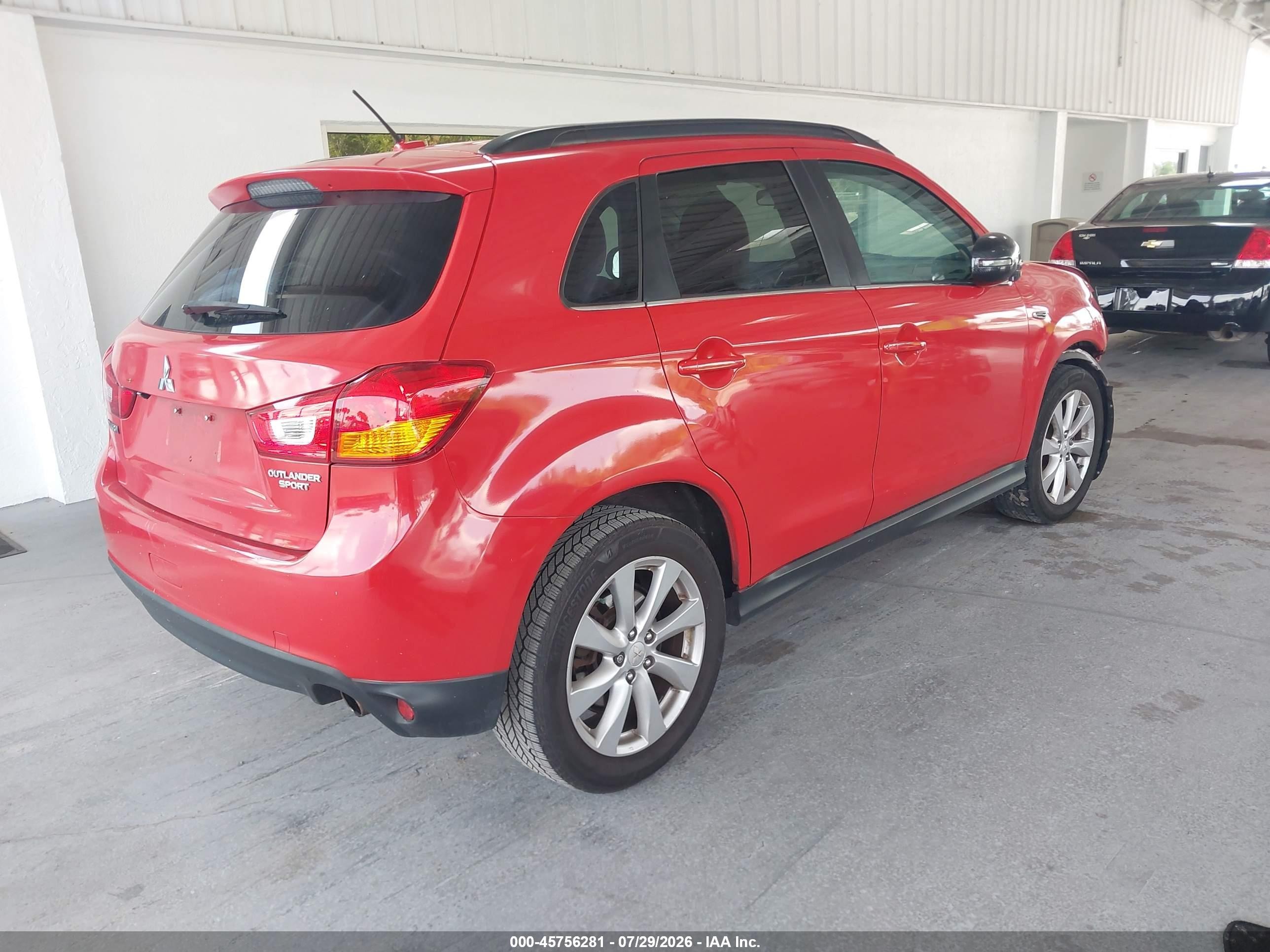 2015 Mitsubishi Outlander Sport Gt Red vin: 4A4AR4AW8FE056325