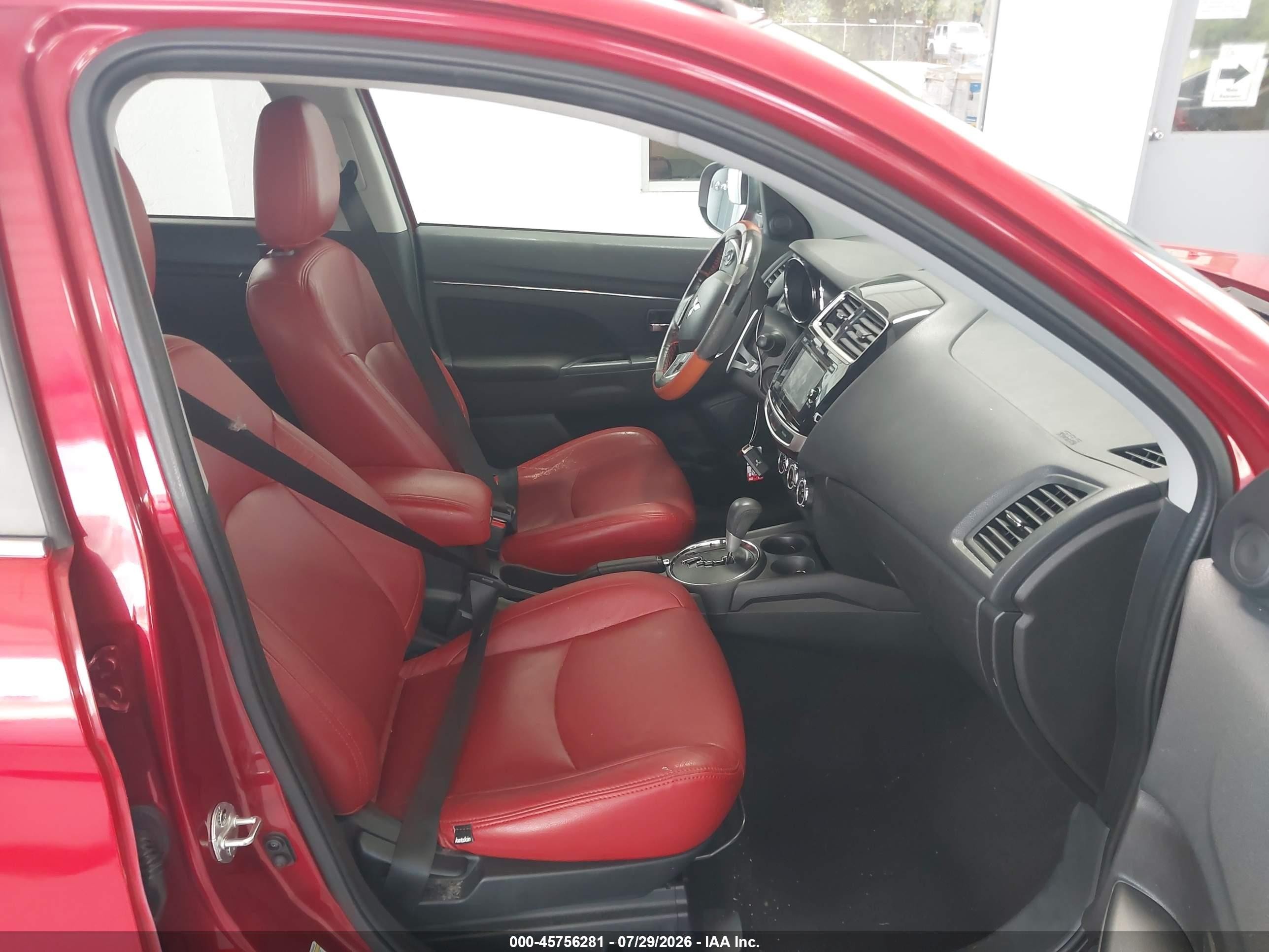 2015 Mitsubishi Outlander Sport Gt Red vin: 4A4AR4AW8FE056325