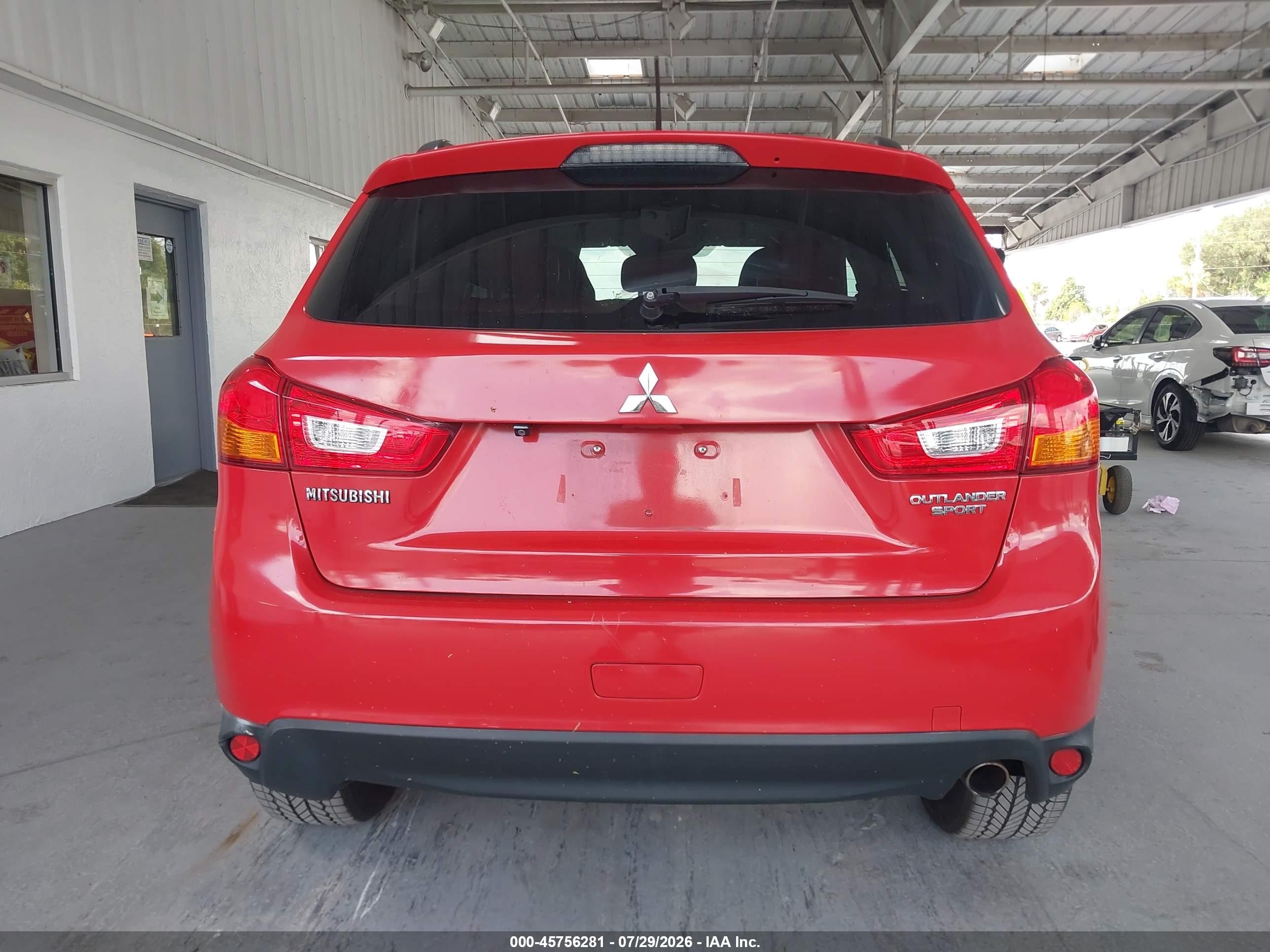 2015 Mitsubishi Outlander Sport Gt Red vin: 4A4AR4AW8FE056325