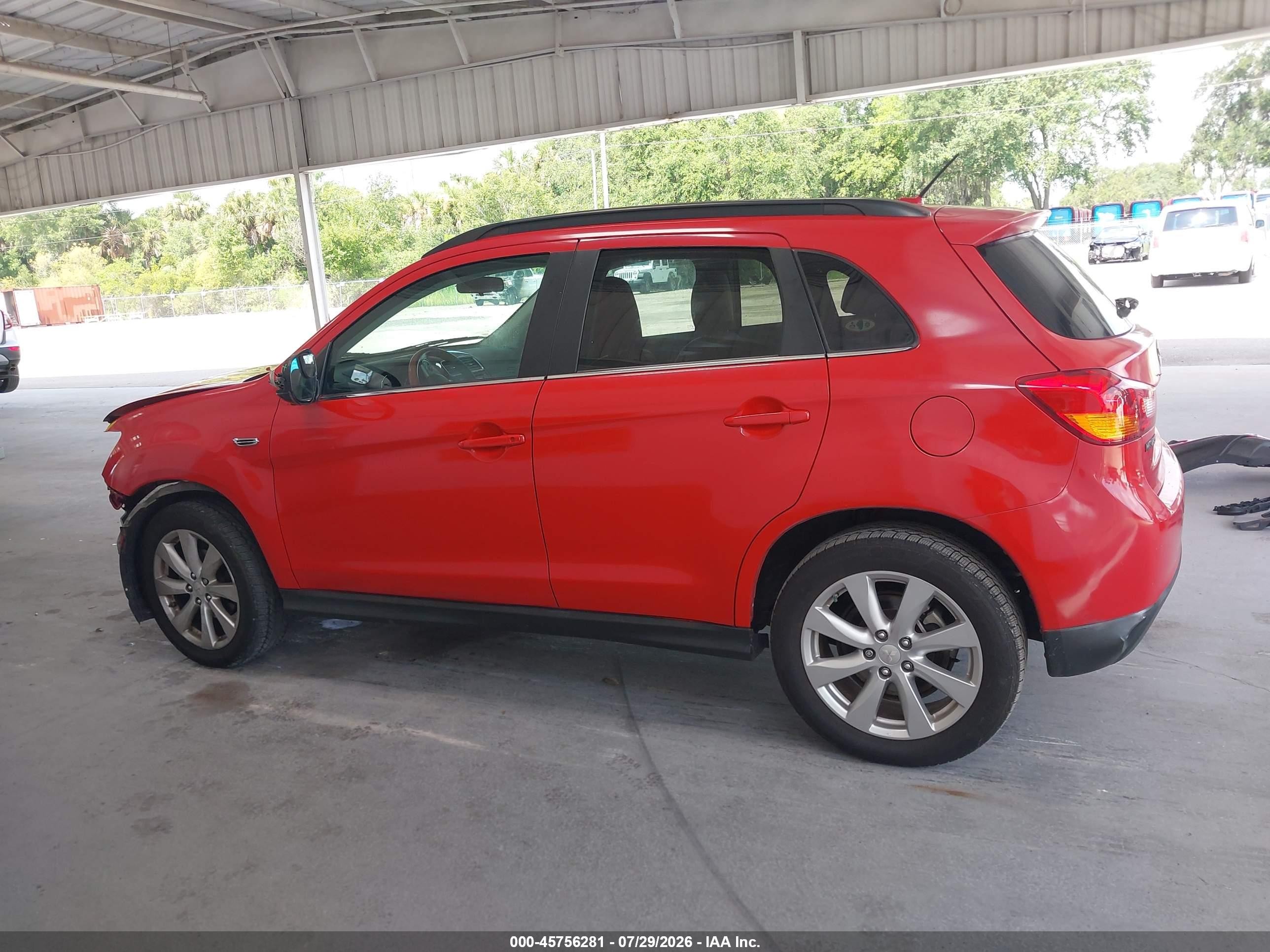 2015 Mitsubishi Outlander Sport Gt Red vin: 4A4AR4AW8FE056325