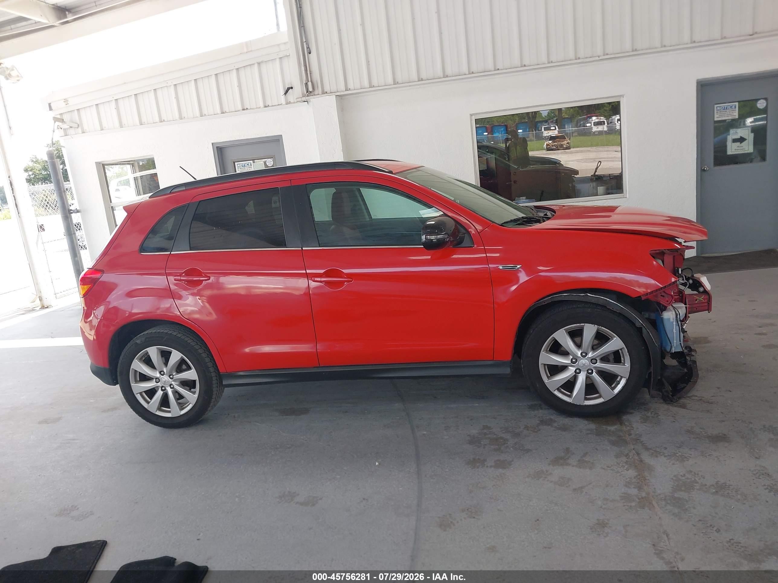 2015 Mitsubishi Outlander Sport Gt Red vin: 4A4AR4AW8FE056325