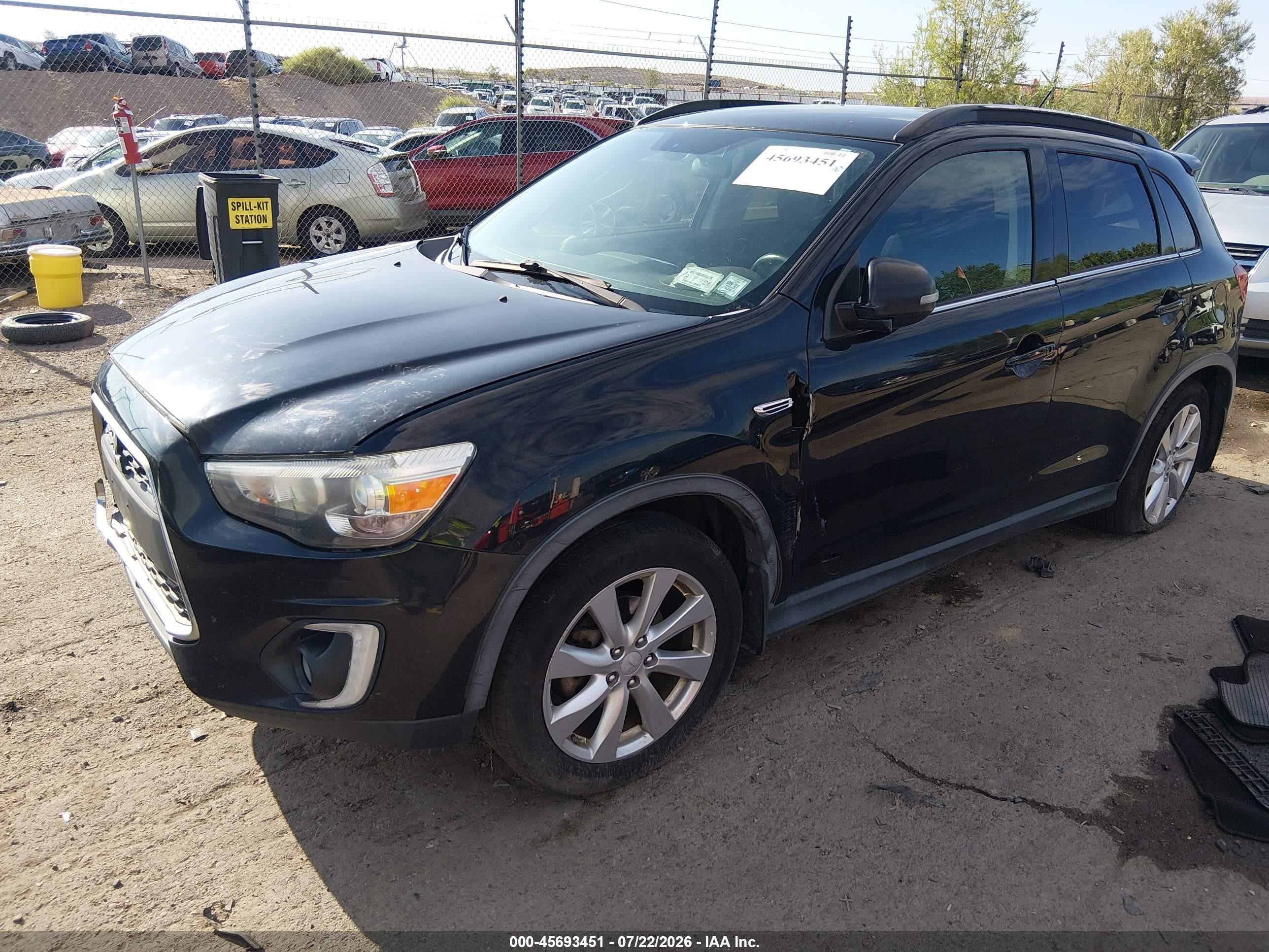 2015 Mitsubishi Outlander Sport Gt Black vin: 4A4AR4AW8FE060715