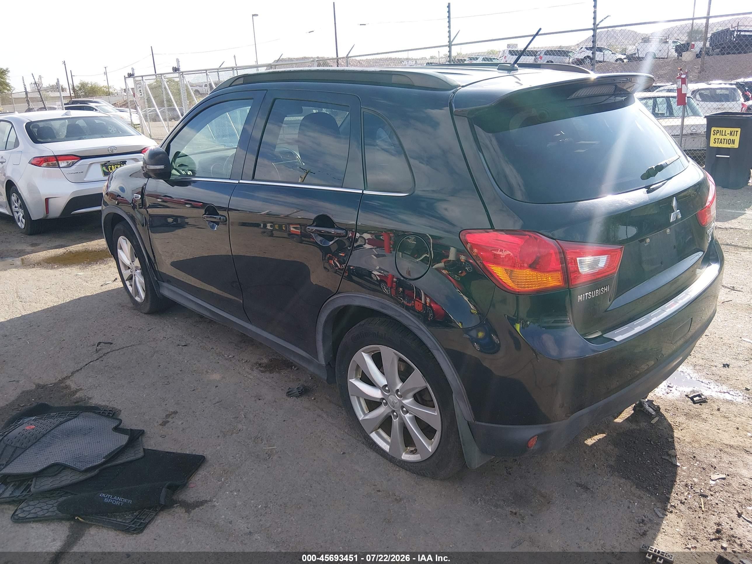 2015 Mitsubishi Outlander Sport Gt Black vin: 4A4AR4AW8FE060715