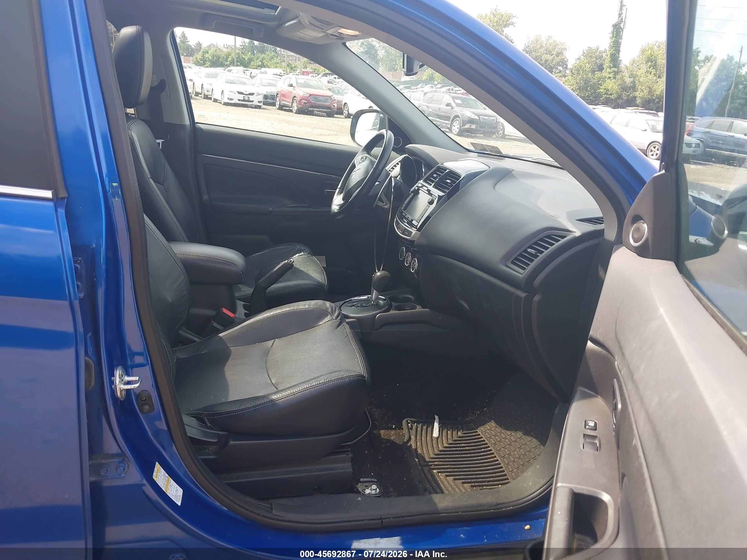 2015 Mitsubishi Outlander Sport Gt Blue vin: 4A4AR4AWXFE043320
