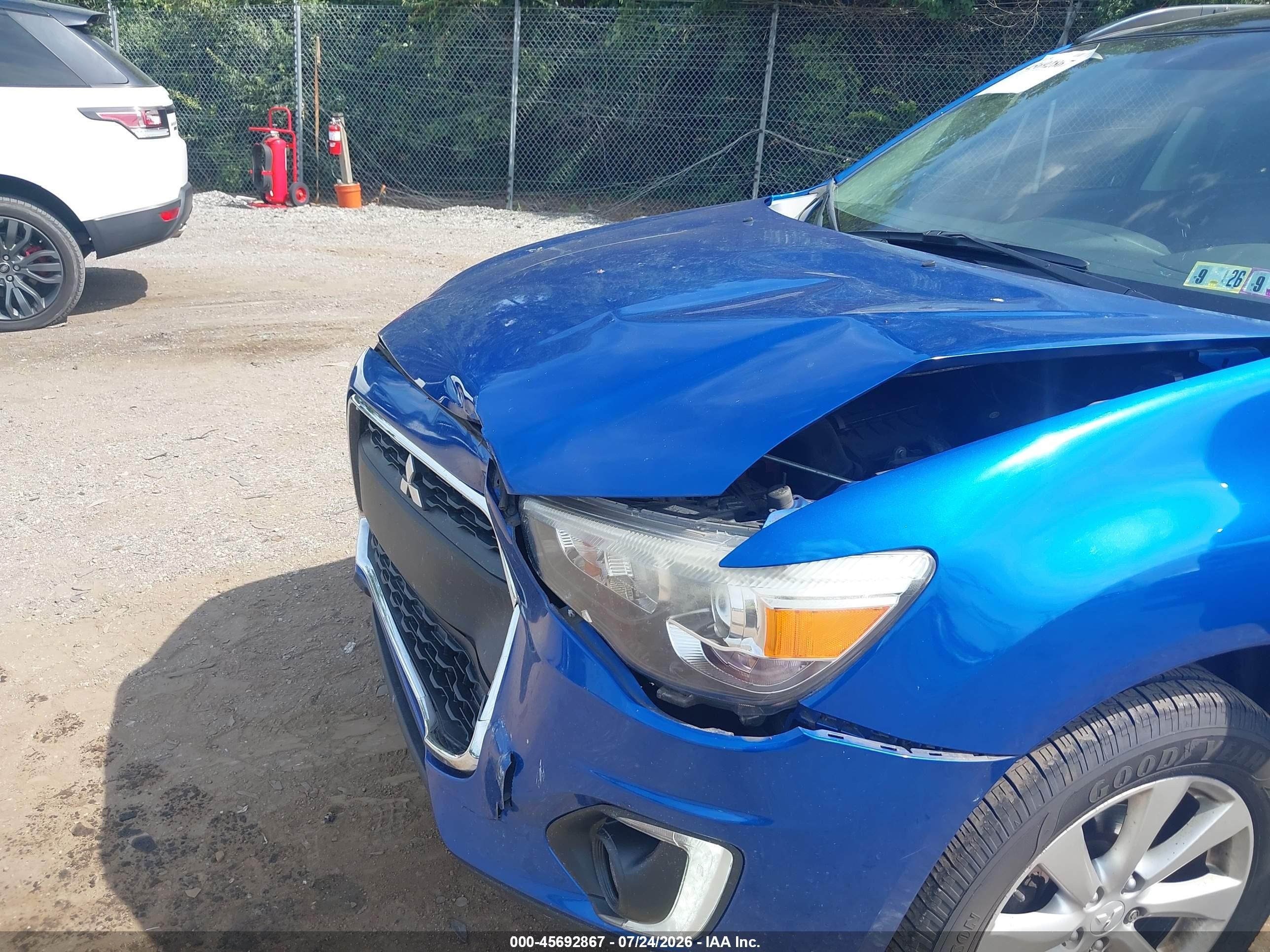 2015 Mitsubishi Outlander Sport Gt Blue vin: 4A4AR4AWXFE043320