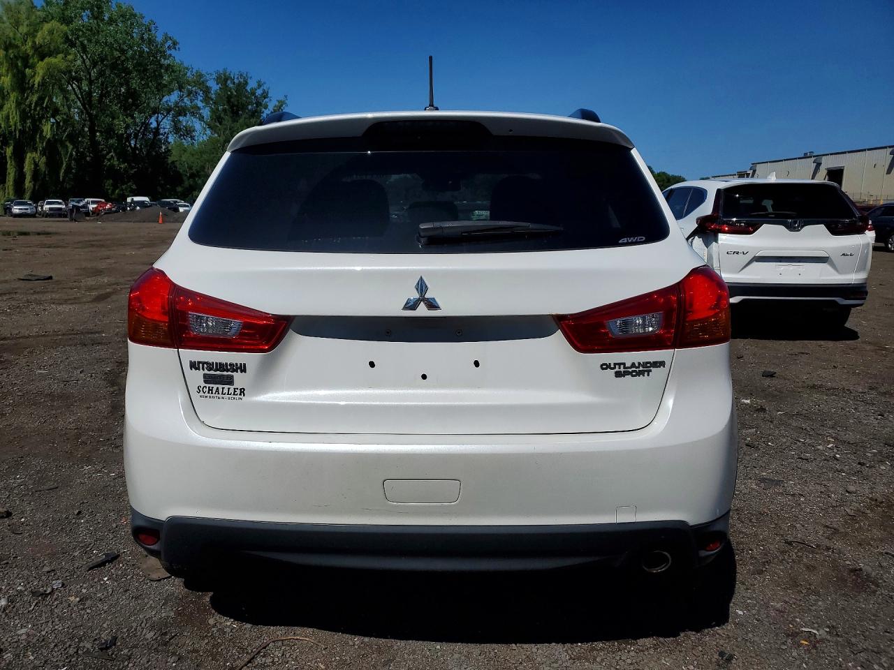 2013 Mitsubishi Outlander Sport Le White vin: 4A4AR5AU2DE017022