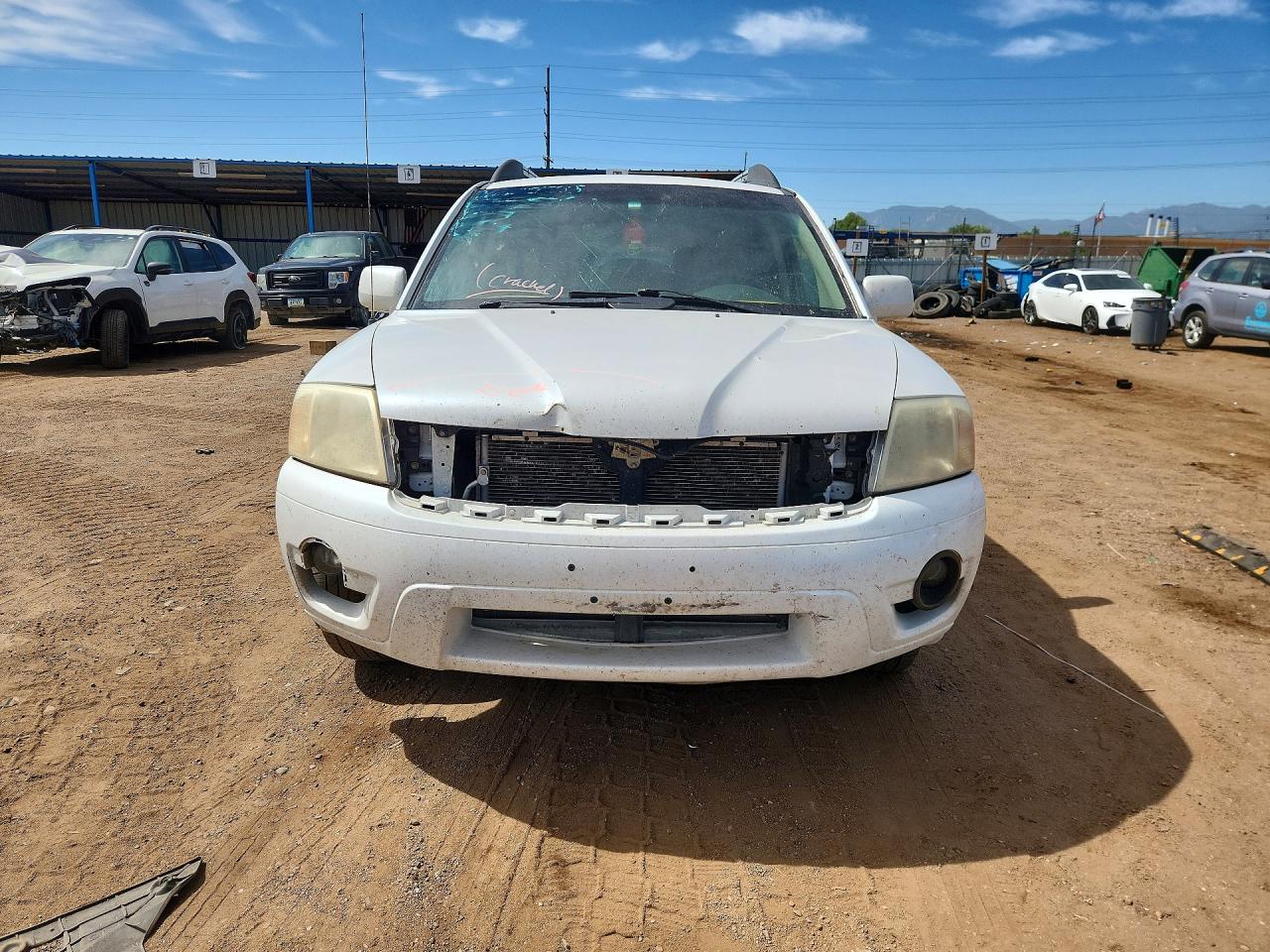 2011 Mitsubishi Endeavor Ls White vin: 4A4JN2ASXBE035998