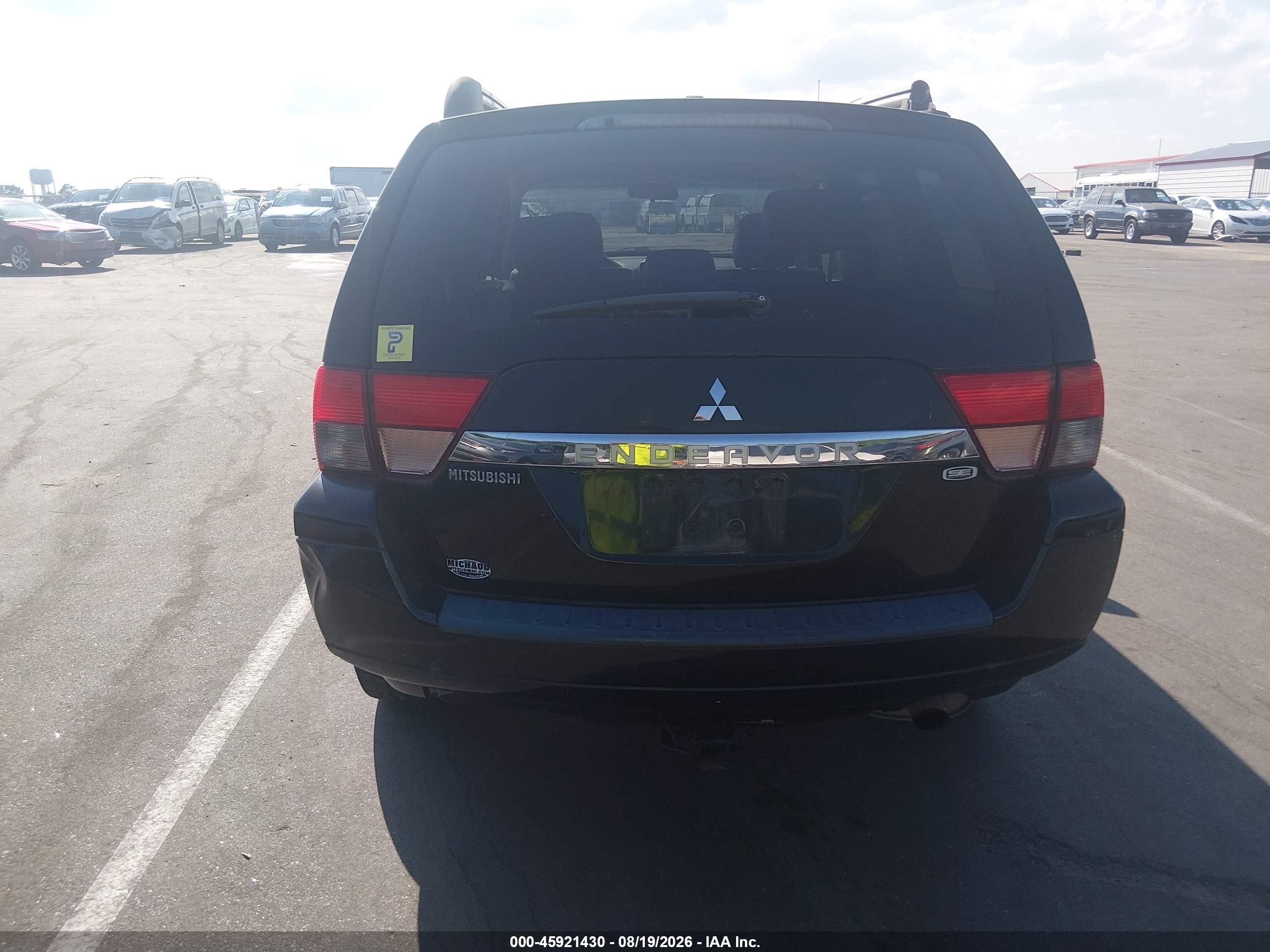 2011 Mitsubishi Endeavor Se Black vin: 4A4JN3AS0BE036972
