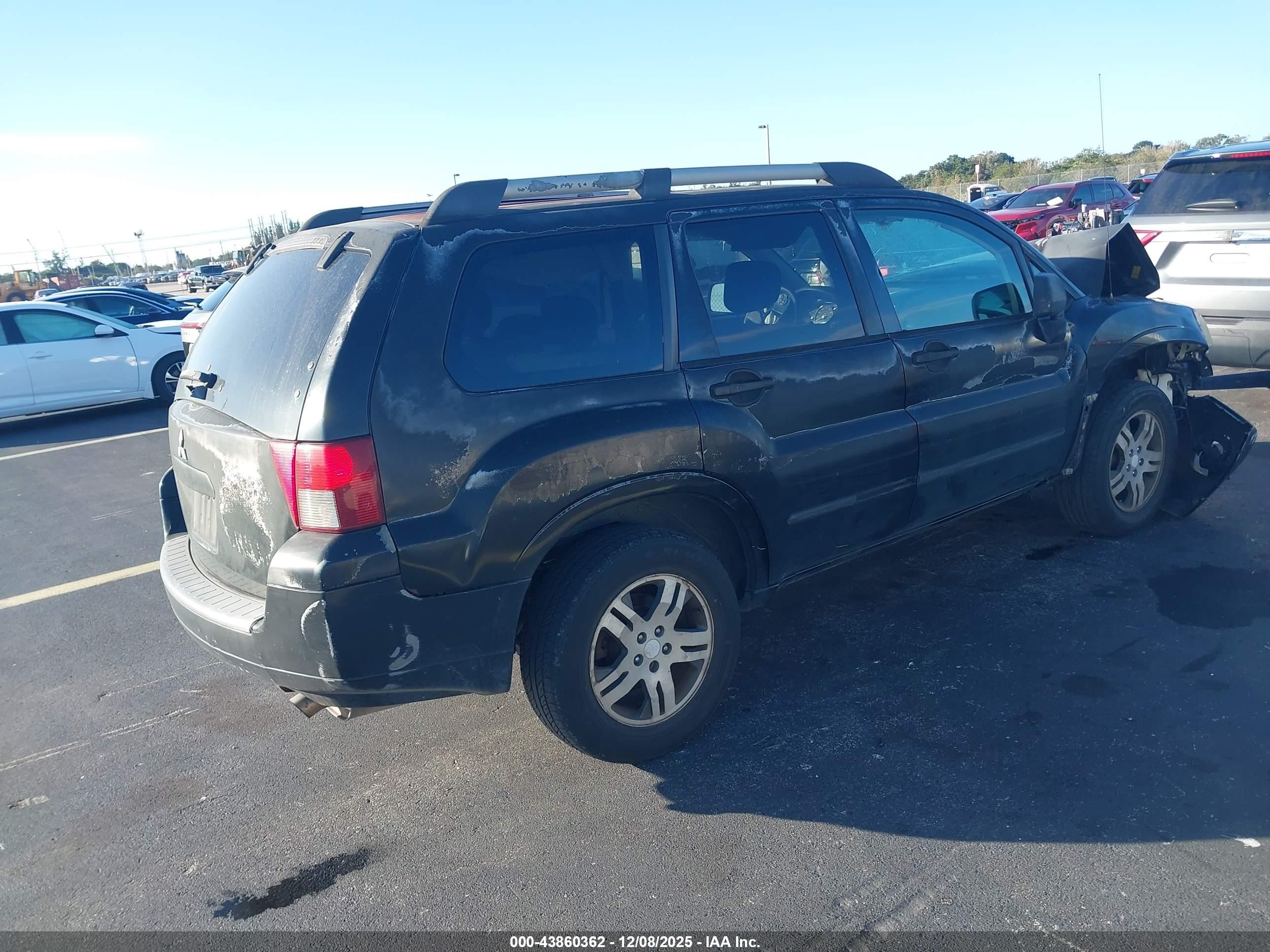 2006 Mitsubishi Endeavor Ls Black vin: 4A4MM21S06E058390