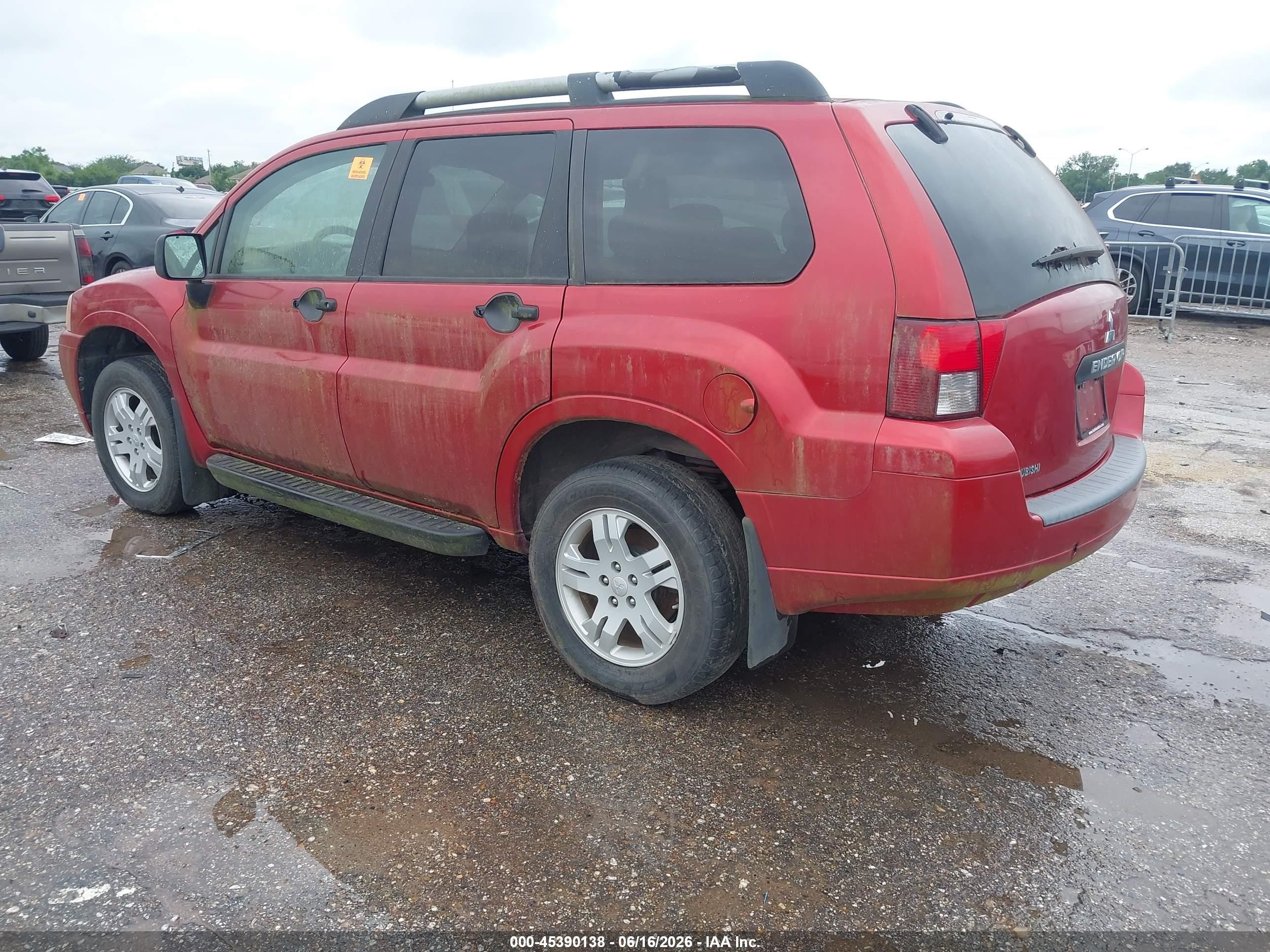 2008 Mitsubishi Endeavor Ls Red vin: 4A4MM21S48E032247