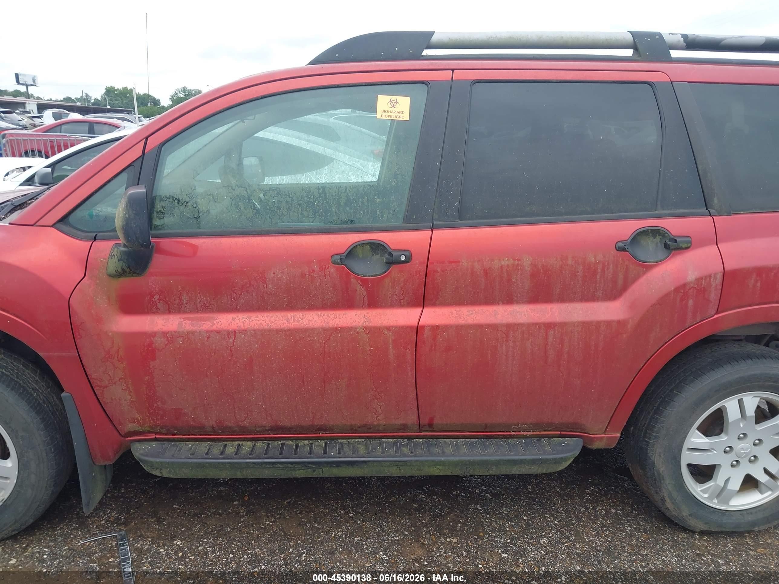 2008 Mitsubishi Endeavor Ls Red vin: 4A4MM21S48E032247