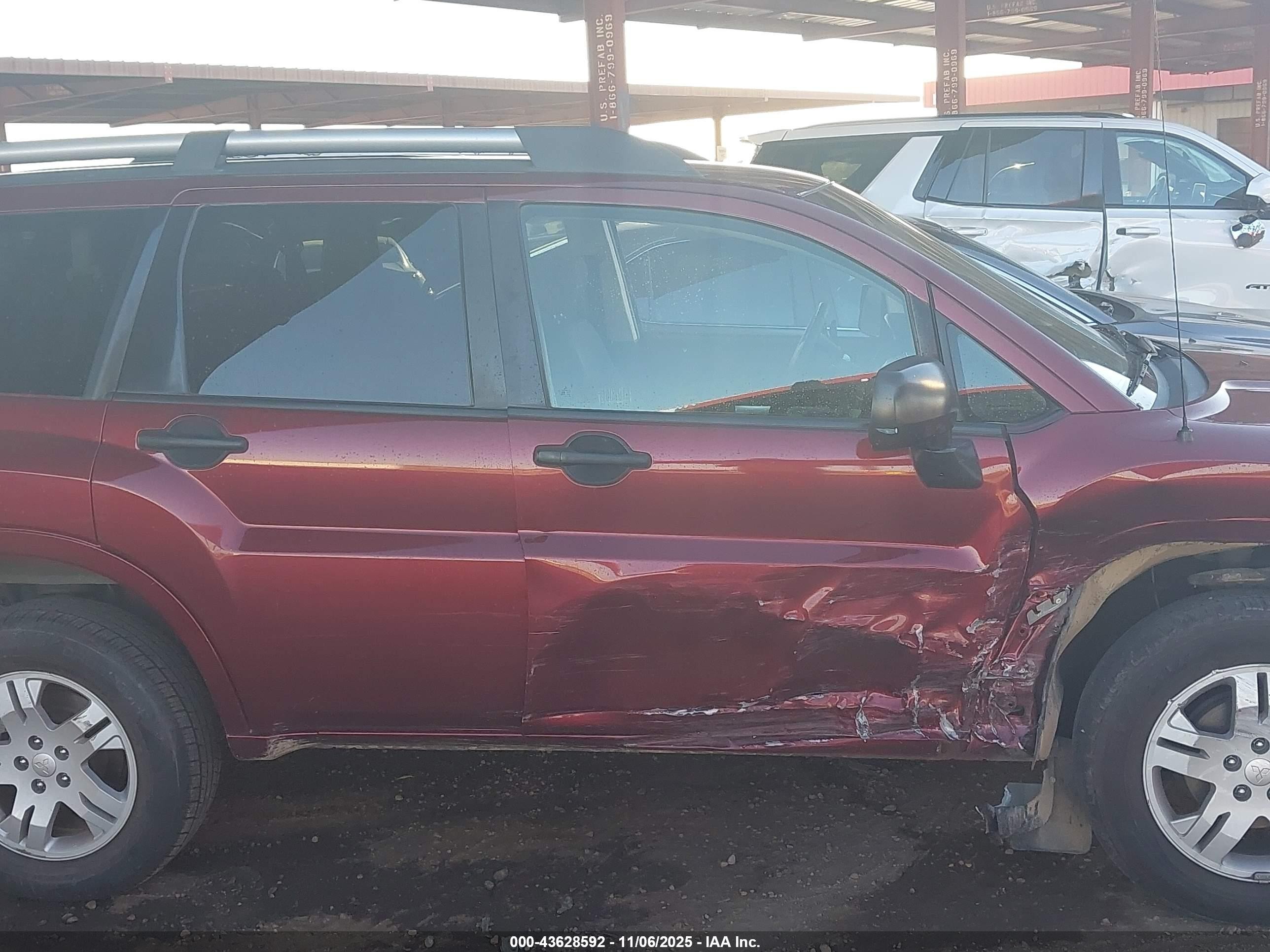 2007 Mitsubishi Endeavor Ls Red vin: 4A4MM21S57E079043