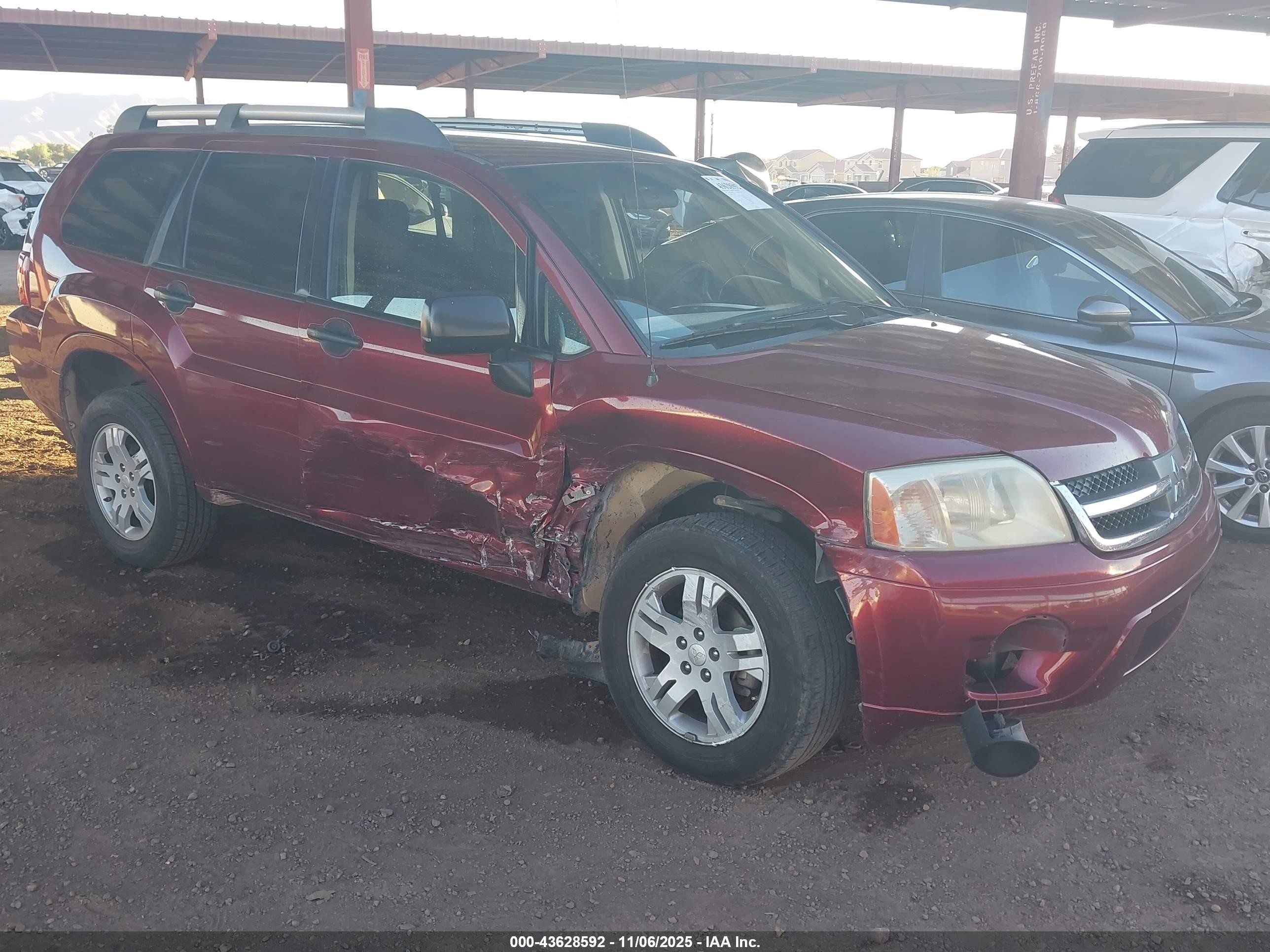 2007 Mitsubishi Endeavor Ls Красный vin: 4A4MM21S57E079043