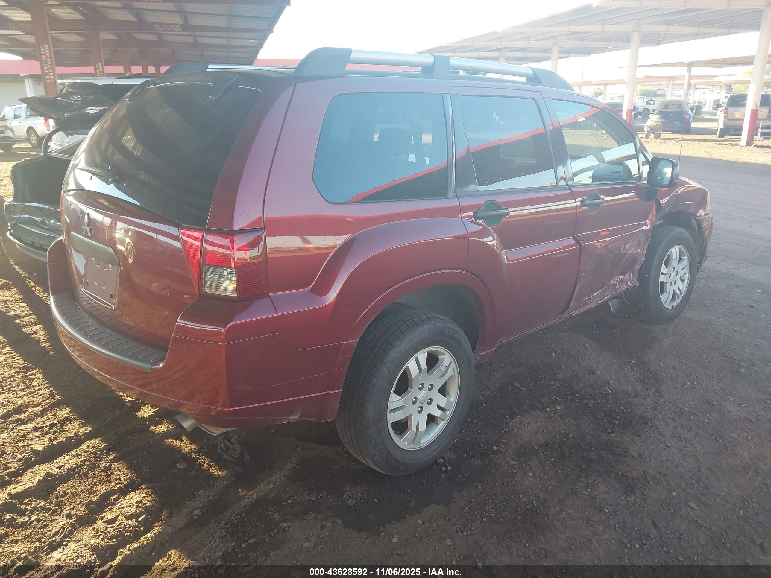 2007 Mitsubishi Endeavor Ls Red vin: 4A4MM21S57E079043
