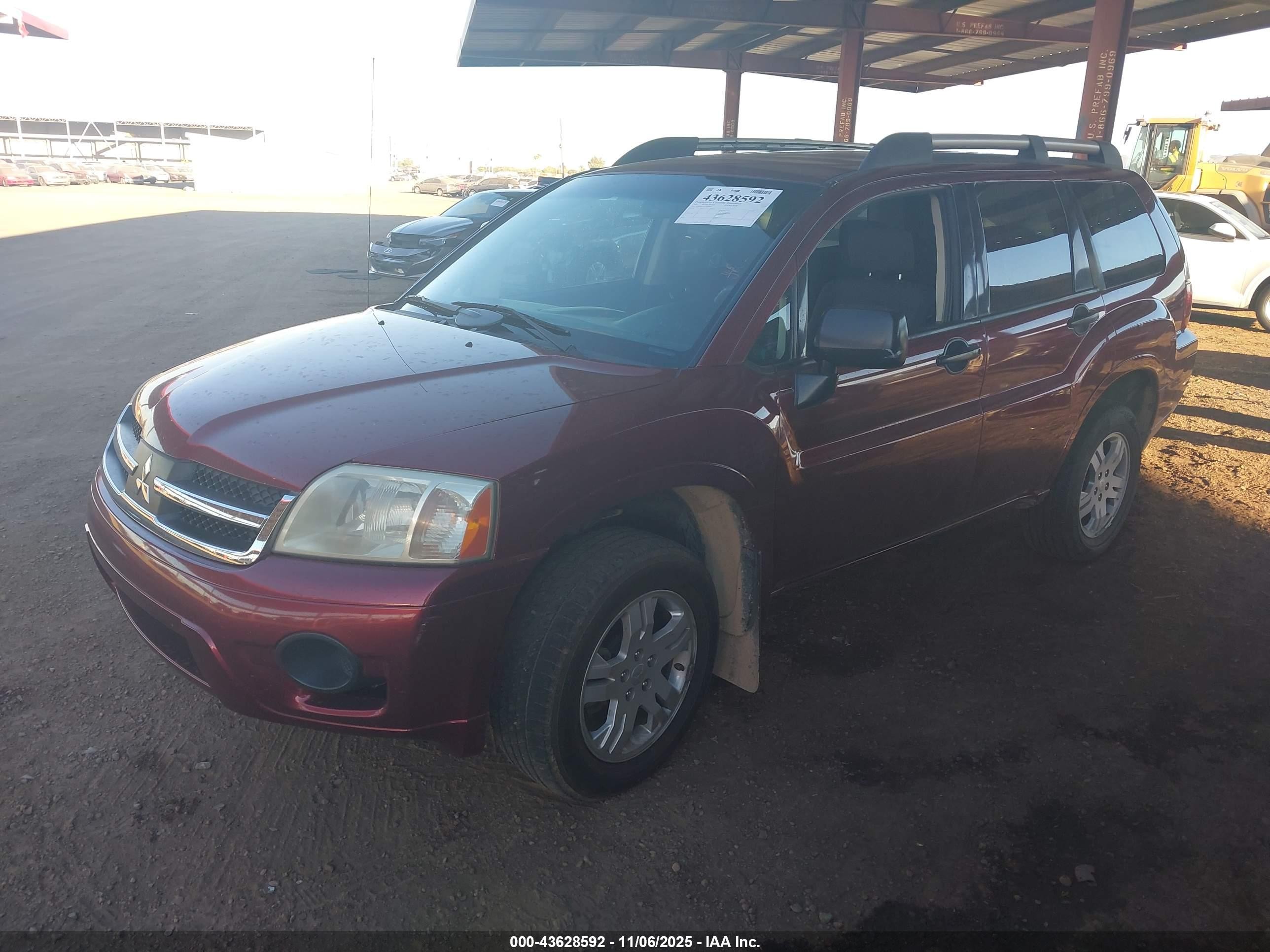 2007 Mitsubishi Endeavor Ls Red vin: 4A4MM21S57E079043