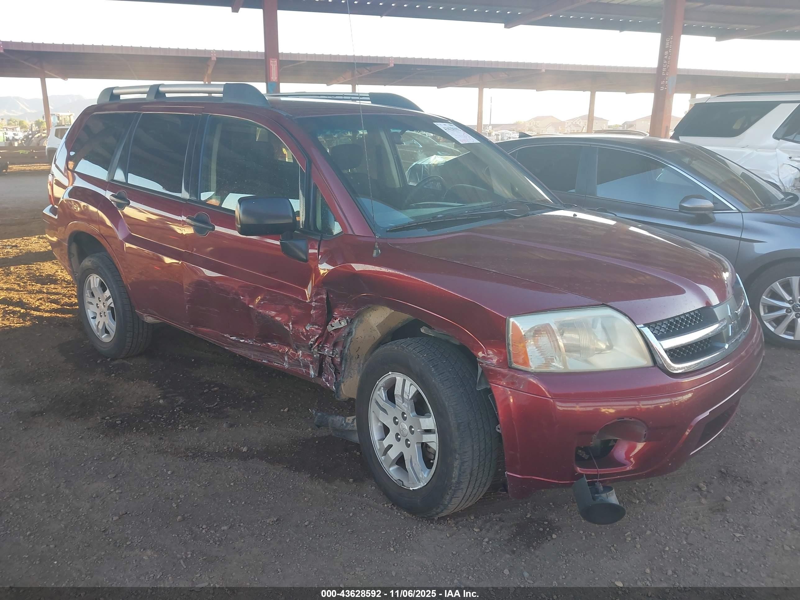 2007 Mitsubishi Endeavor Ls Red vin: 4A4MM21S57E079043