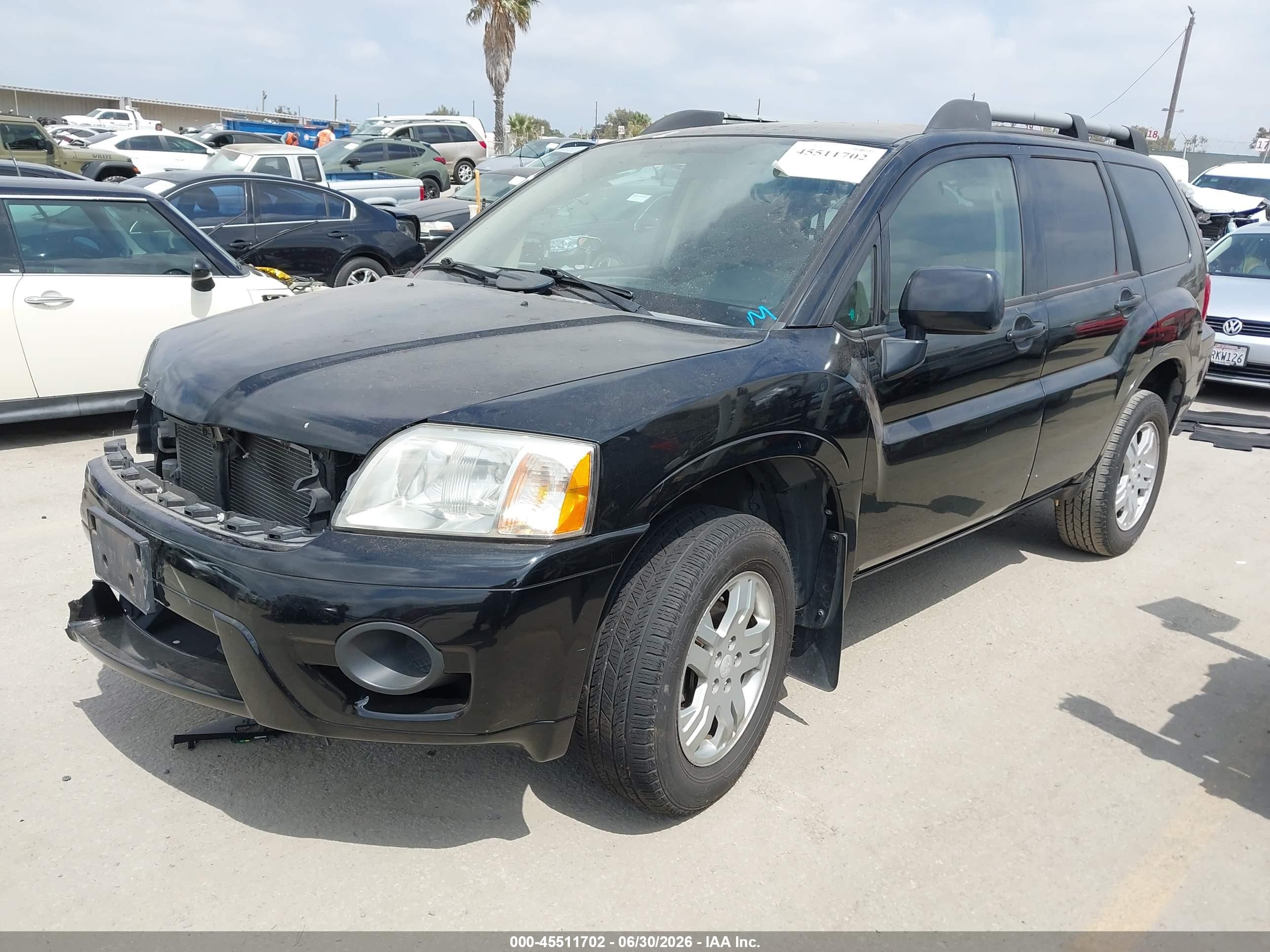2007 Mitsubishi Endeavor Ls Черный vin: 4A4MM21S67E060209