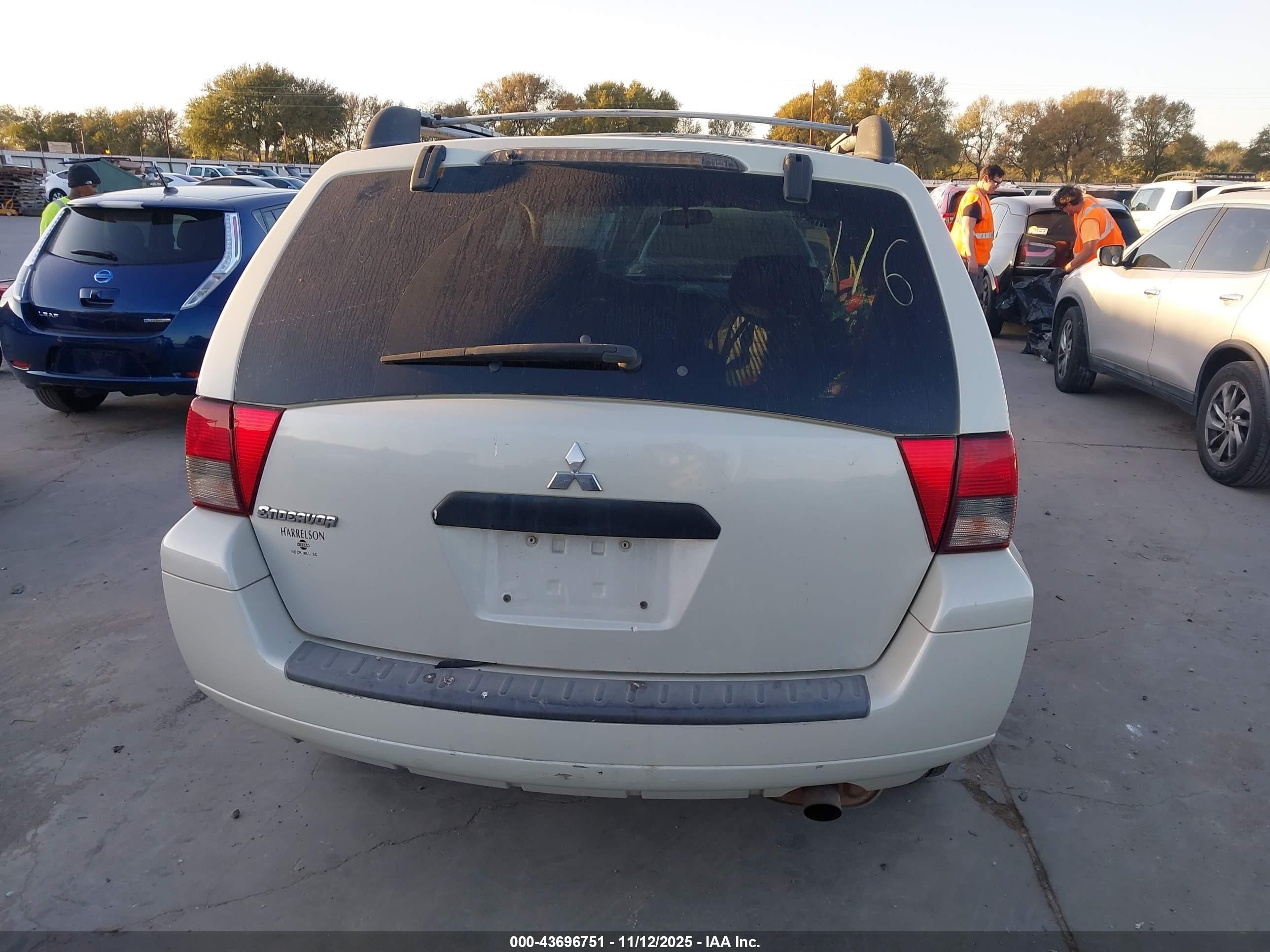 2007 Mitsubishi Endeavor Ls White vin: 4A4MM21S77E046318