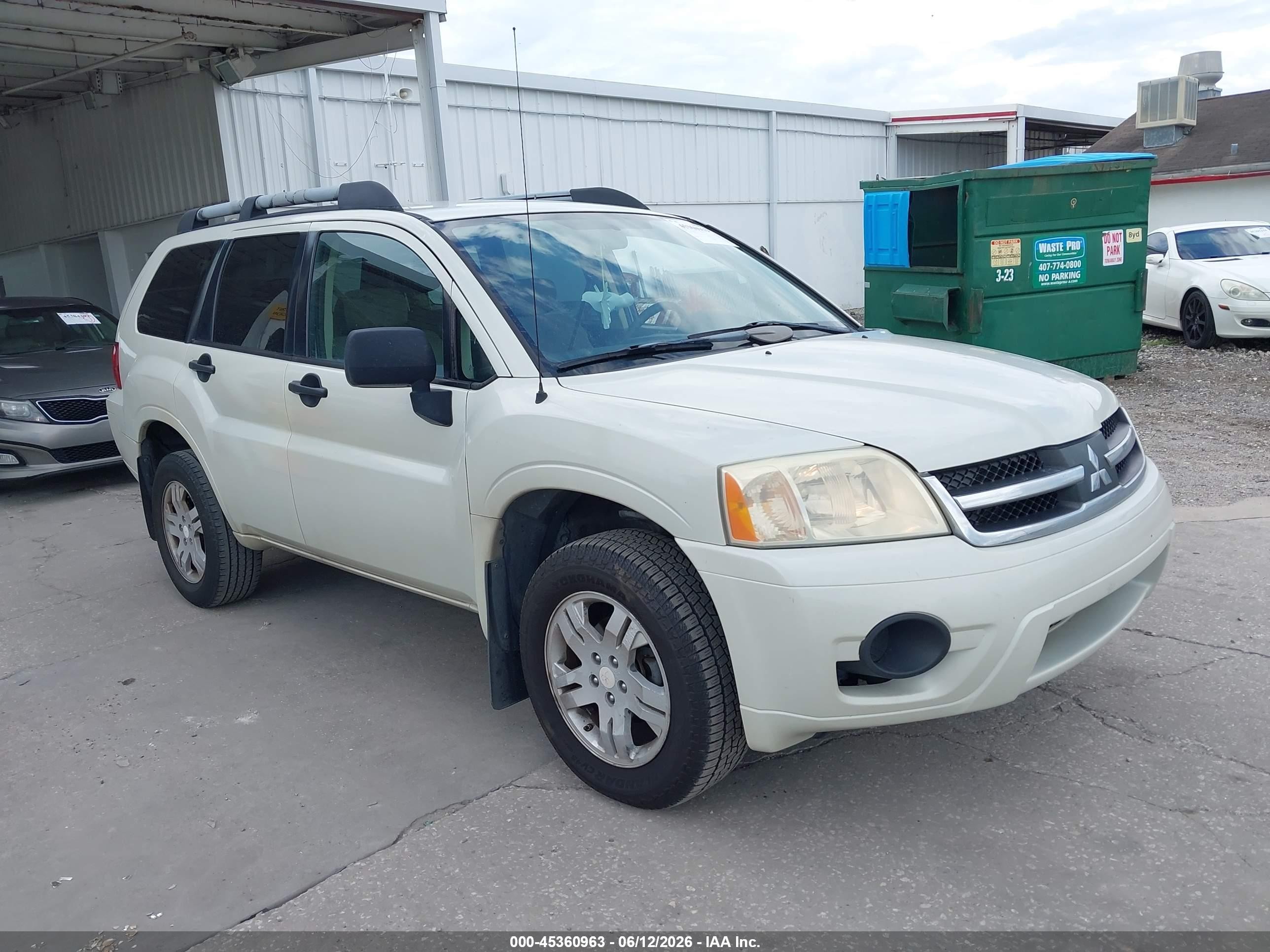 2007 Mitsubishi Endeavor Ls Белый vin: 4A4MM21S77E075284
