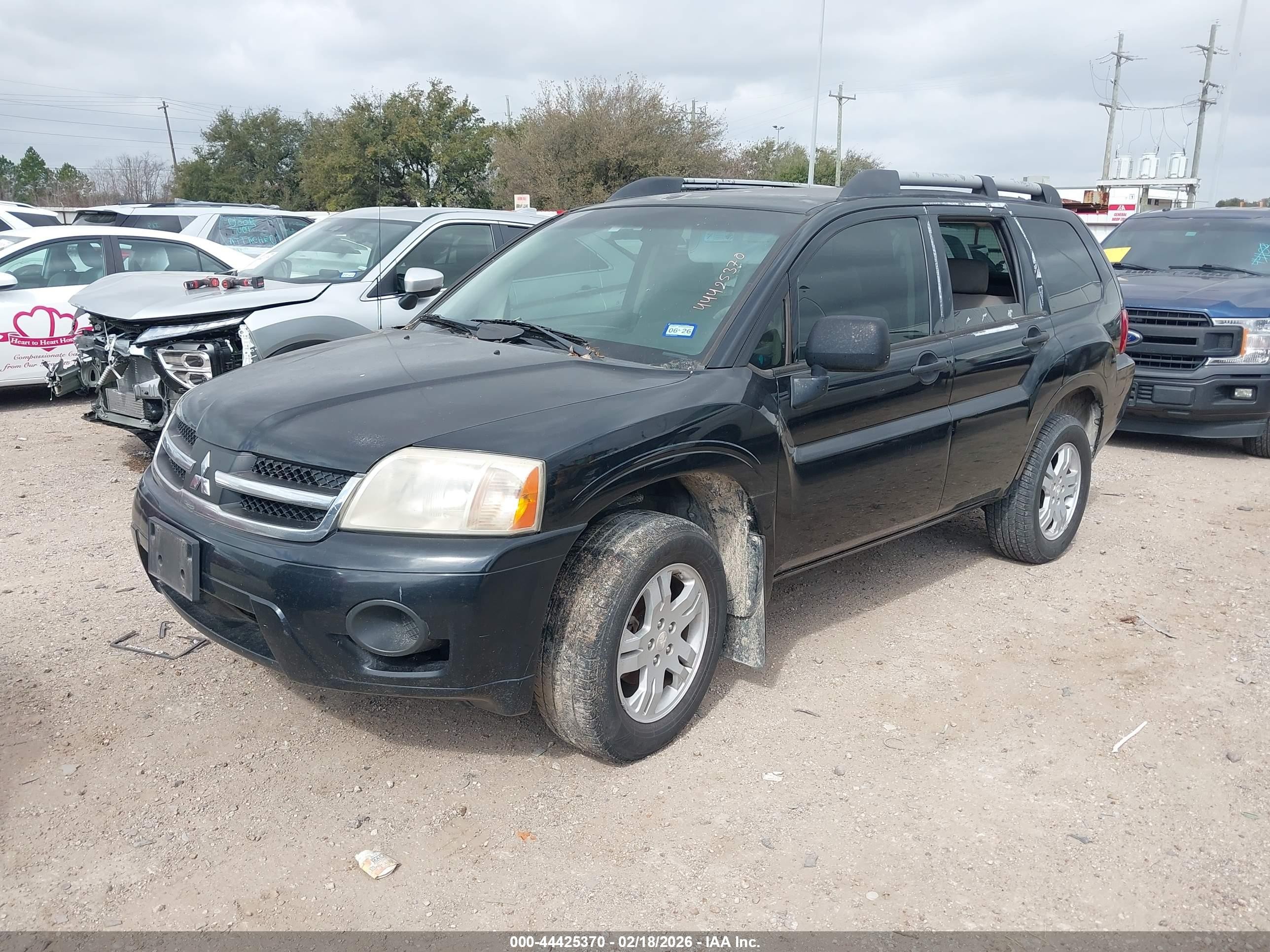 2007 Mitsubishi Endeavor Ls Black vin: 4A4MM21SX7E082021
