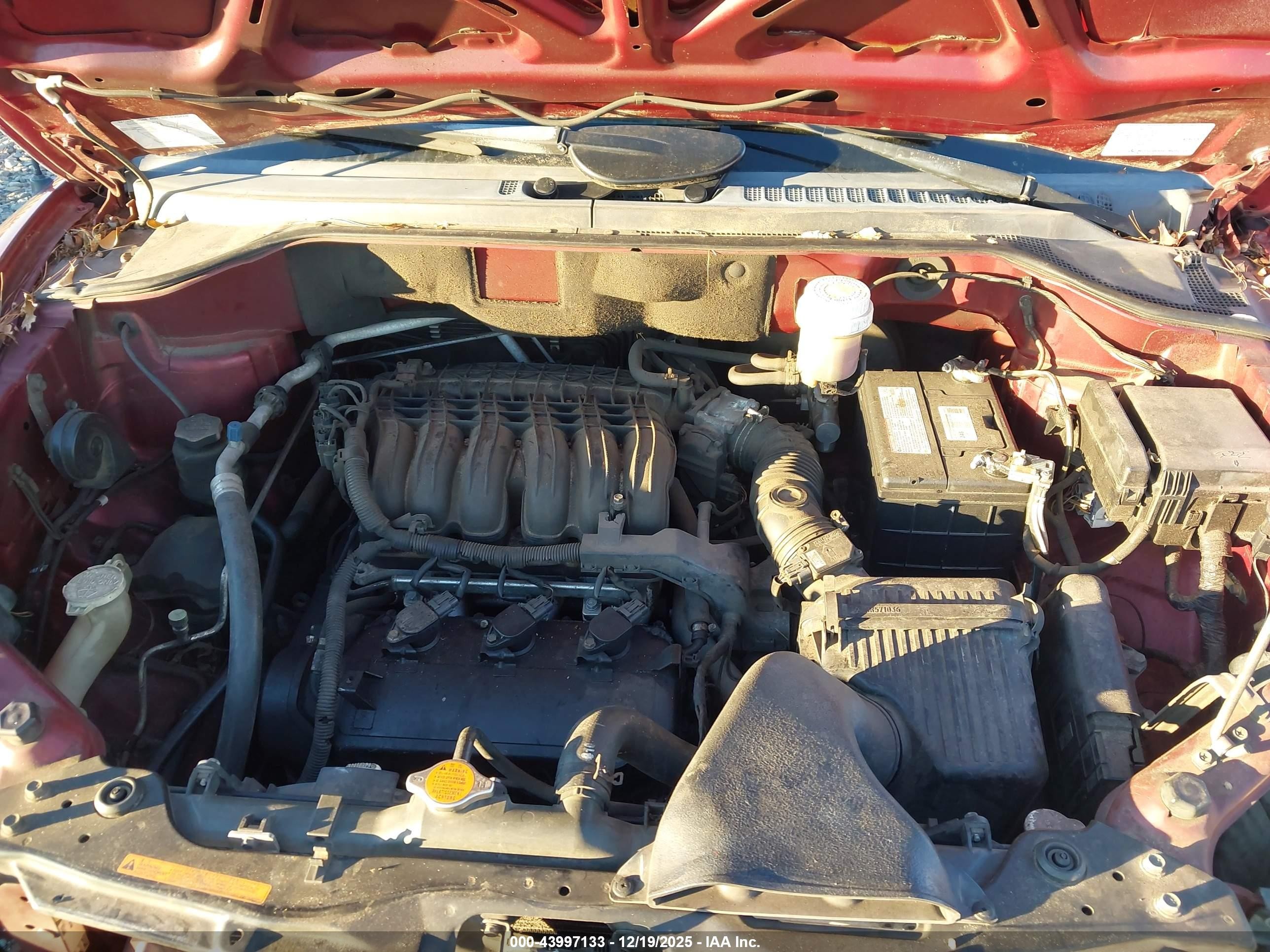 2007 Mitsubishi Endeavor Se Burgundy vin: 4A4MM31S27E077546