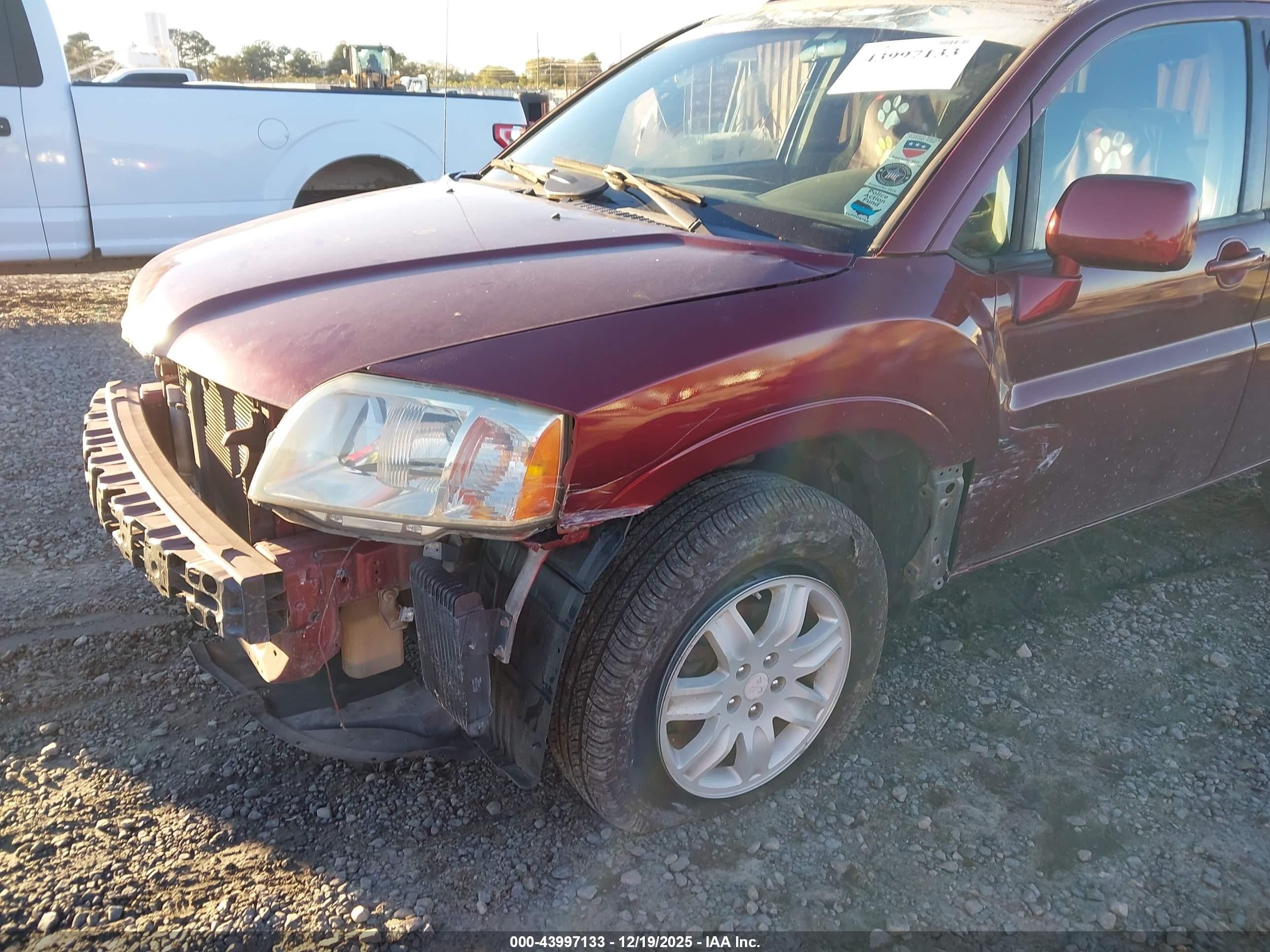 2007 Mitsubishi Endeavor Se Burgundy vin: 4A4MM31S27E077546