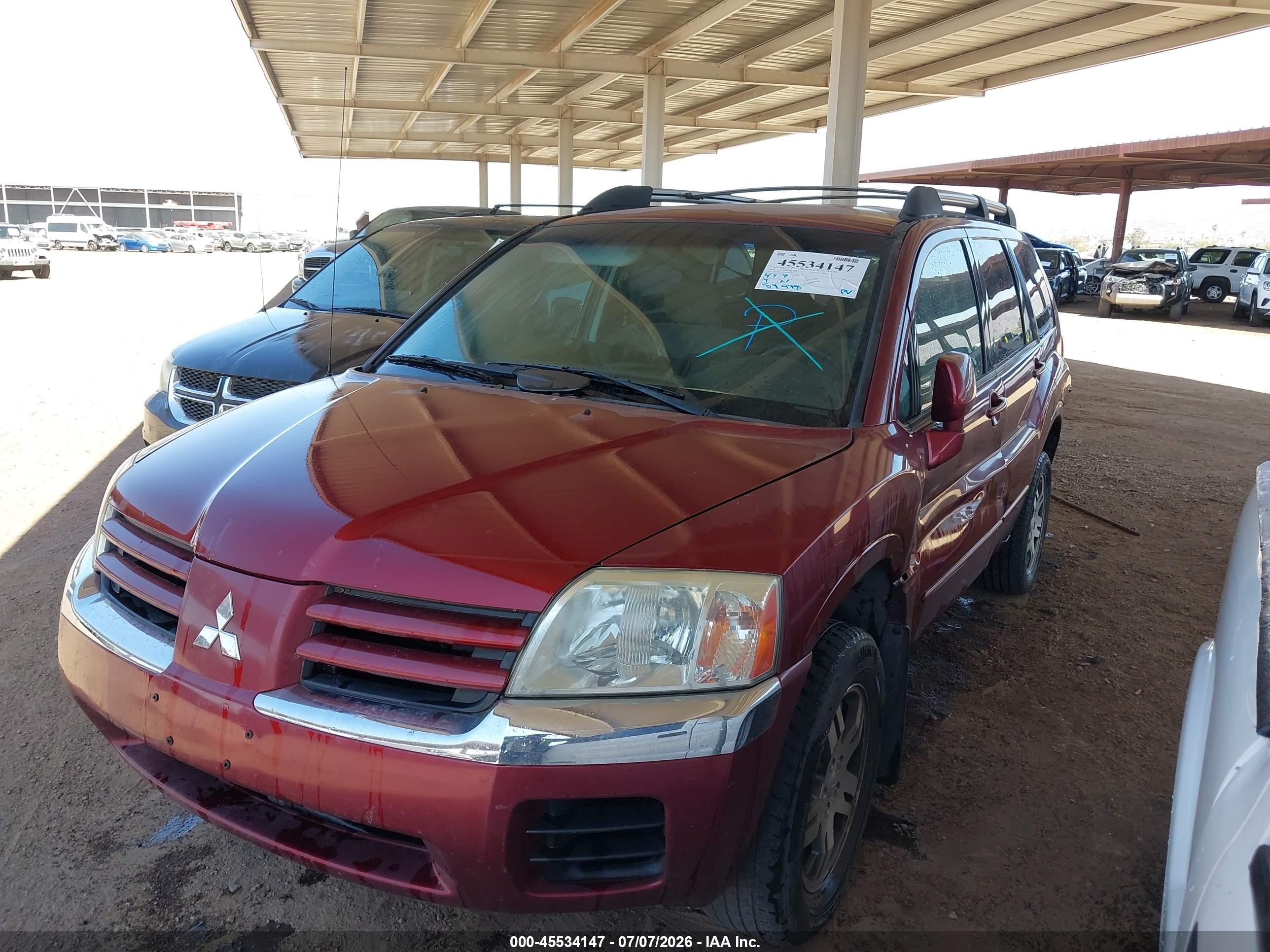 2004 Mitsubishi Endeavor Xls Burgundy vin: 4A4MM31S34E003967