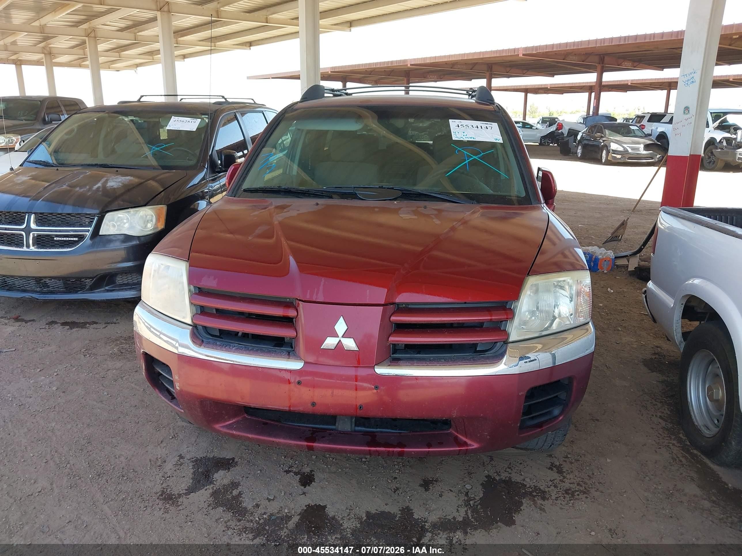 2004 Mitsubishi Endeavor Xls Burgundy vin: 4A4MM31S34E003967
