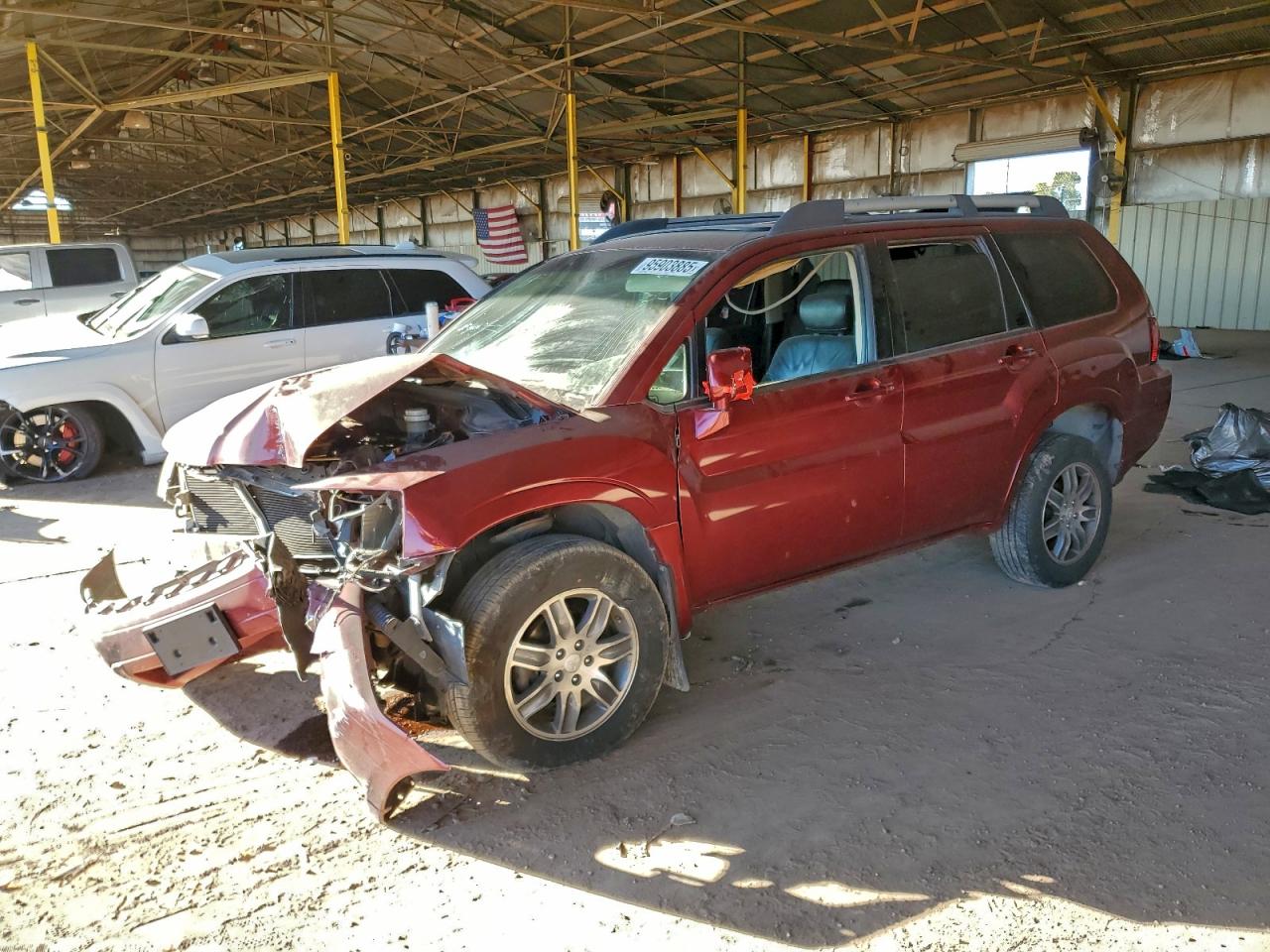 2007 Mitsubishi Endeavor Se Burgundy vin: 4A4MM31S57E053726