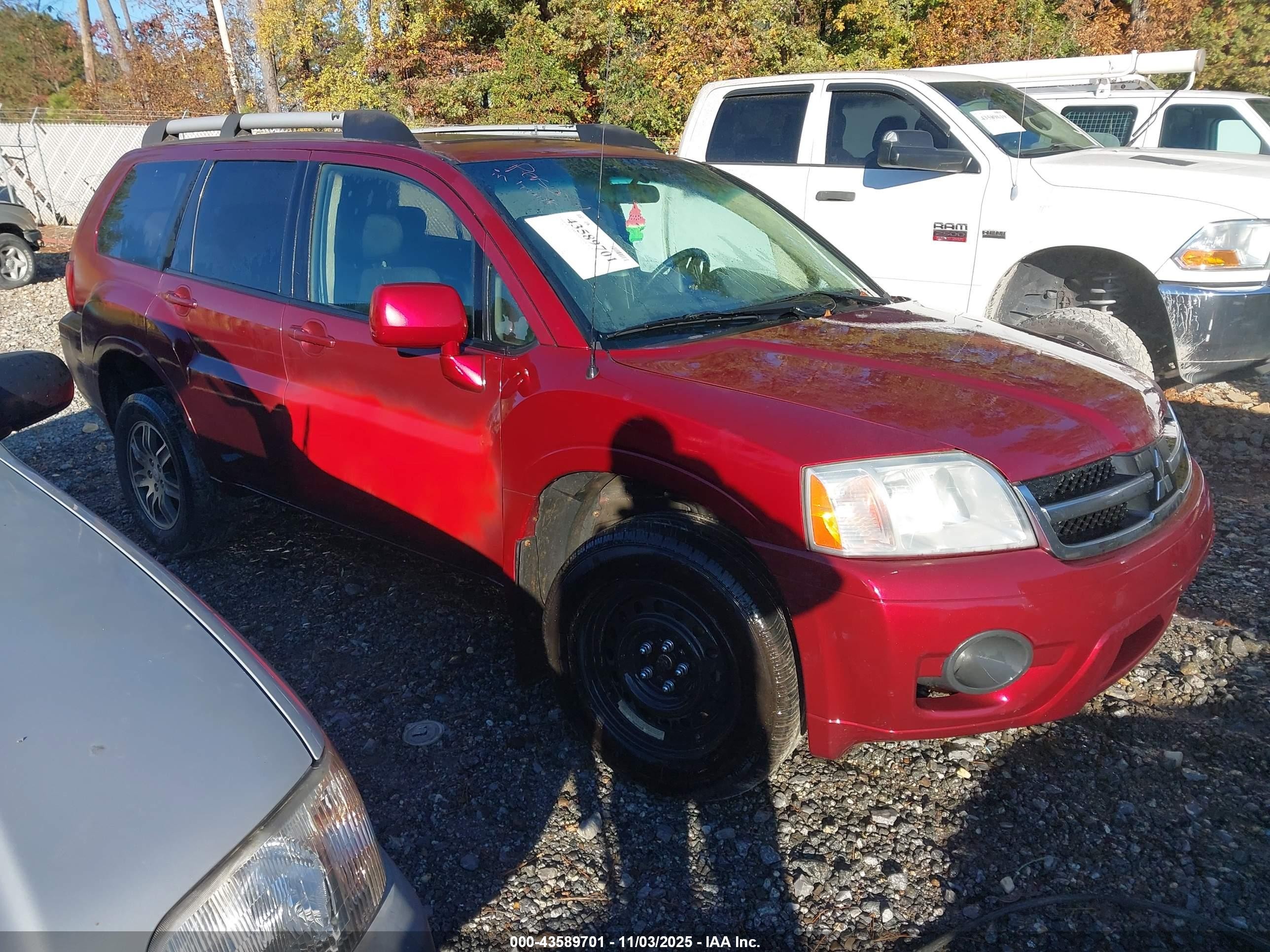 2007 Mitsubishi Endeavor Se Красный vin: 4A4MM31S97E077947