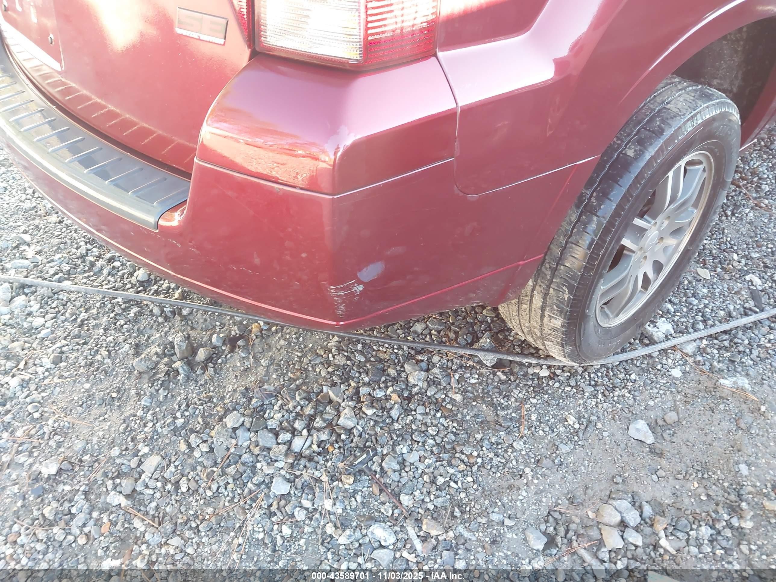 2007 Mitsubishi Endeavor Se Красный vin: 4A4MM31S97E077947