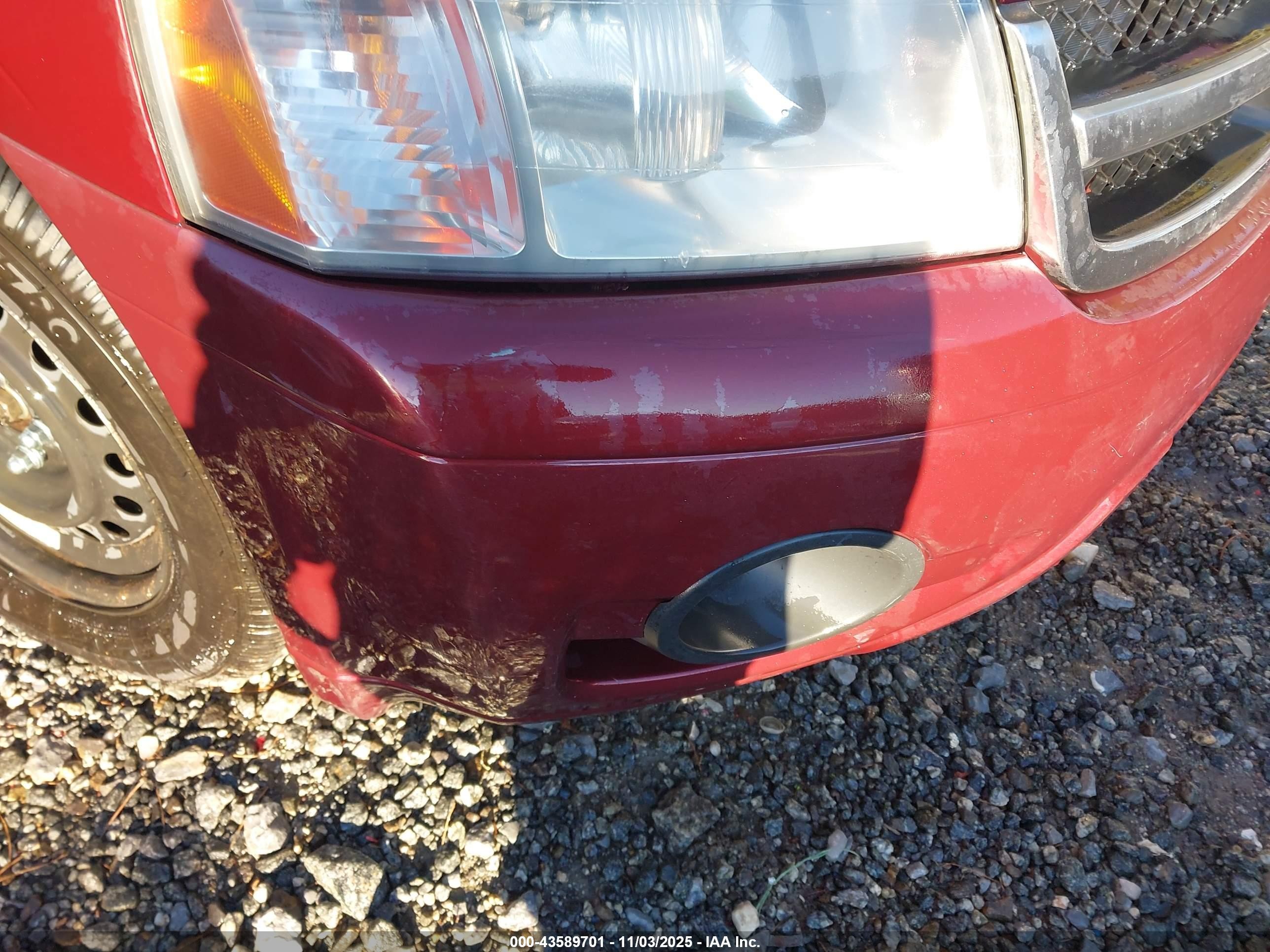 2007 Mitsubishi Endeavor Se Красный vin: 4A4MM31S97E077947