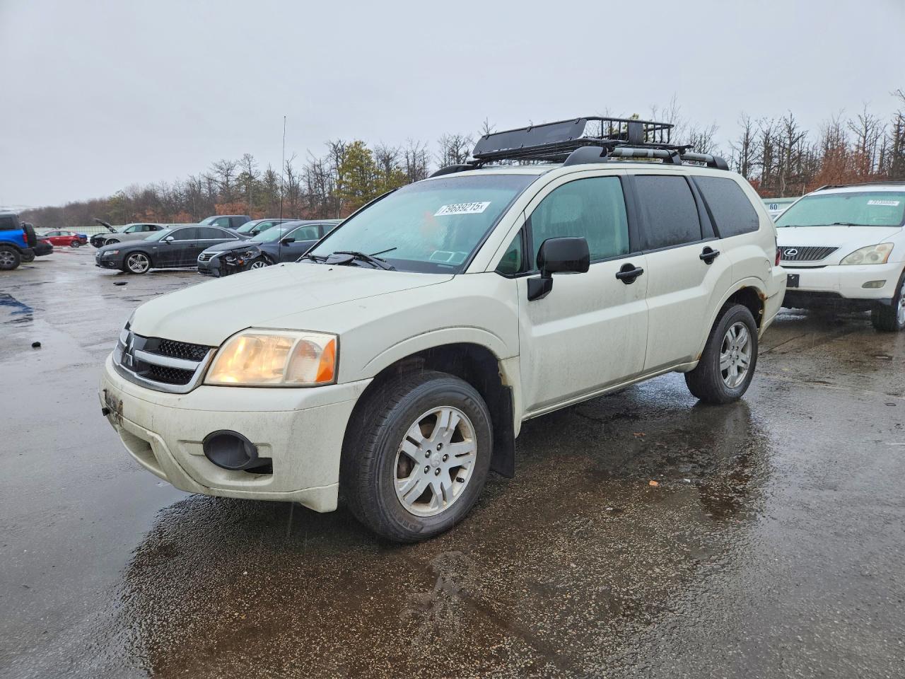 2007 Mitsubishi Endeavor Ls White vin: 4A4MN21S07E075298