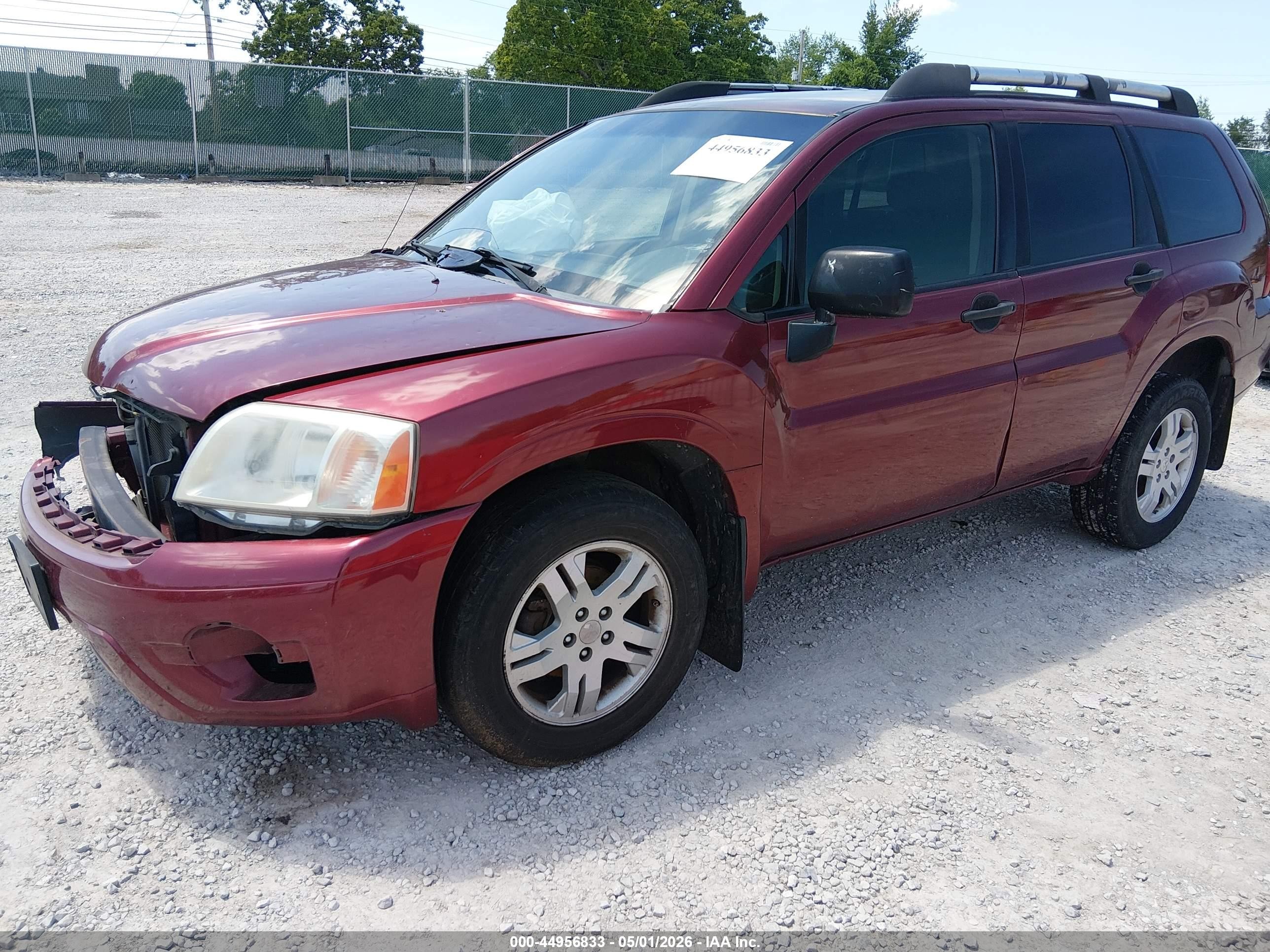 2007 Mitsubishi Endeavor Ls Burgundy vin: 4A4MN21S17E058459