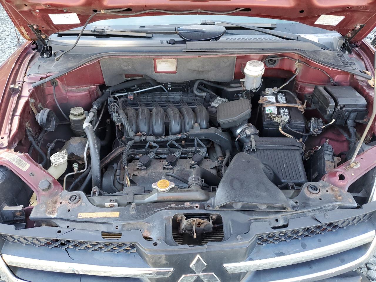2006 Mitsubishi Endeavor Ls Burgundy vin: 4A4MN21S26E064527