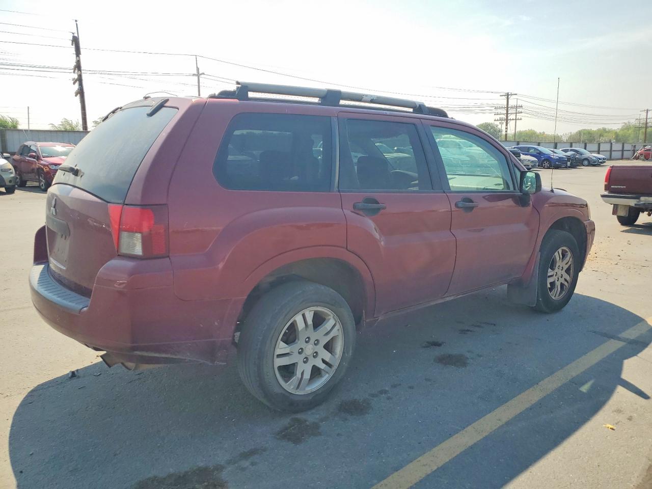 2007 Mitsubishi Endeavor Ls Red vin: 4A4MN21S37E042912