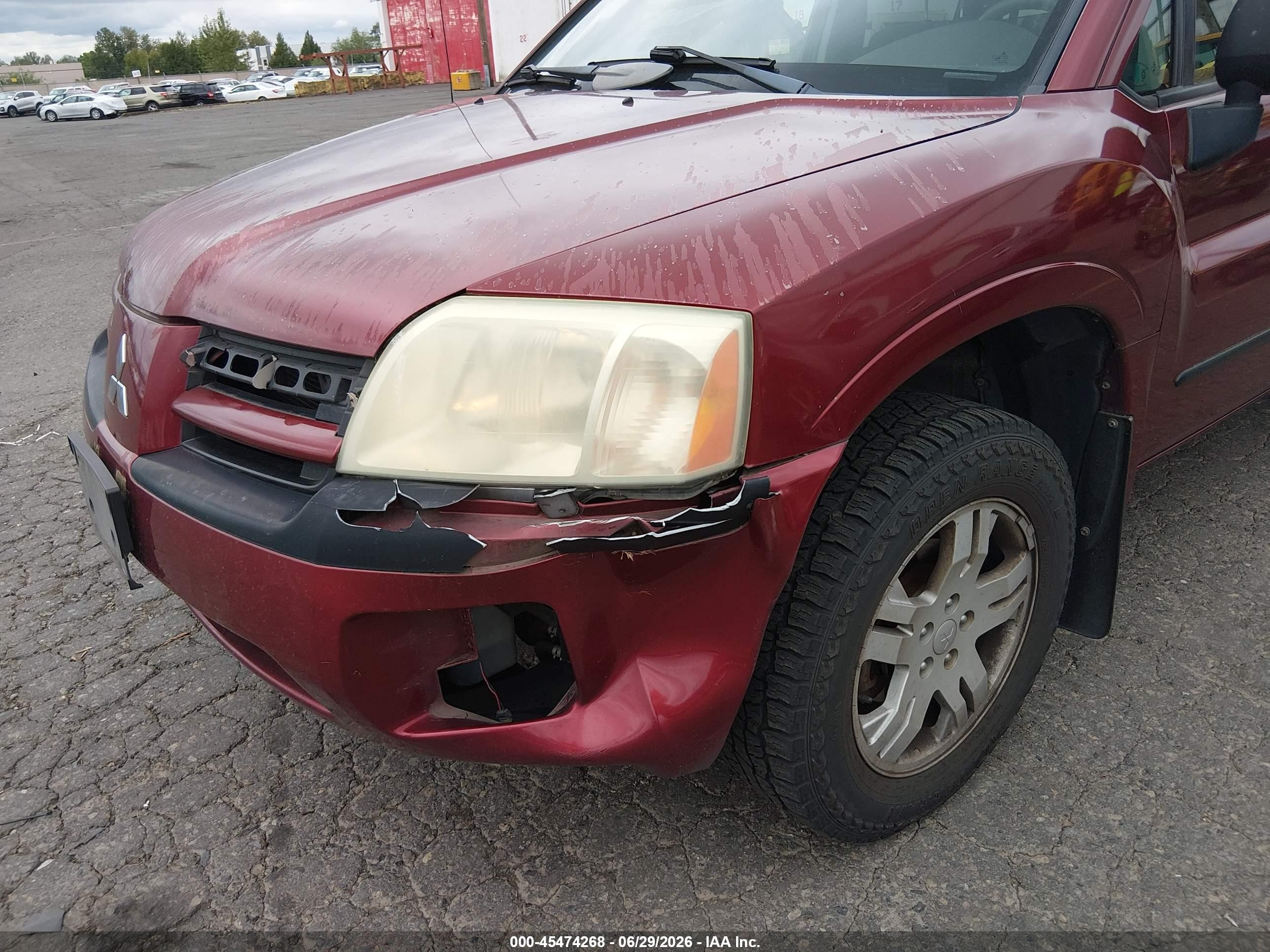 2005 Mitsubishi Endeavor Ls Burgundy vin: 4A4MN21S45E063345