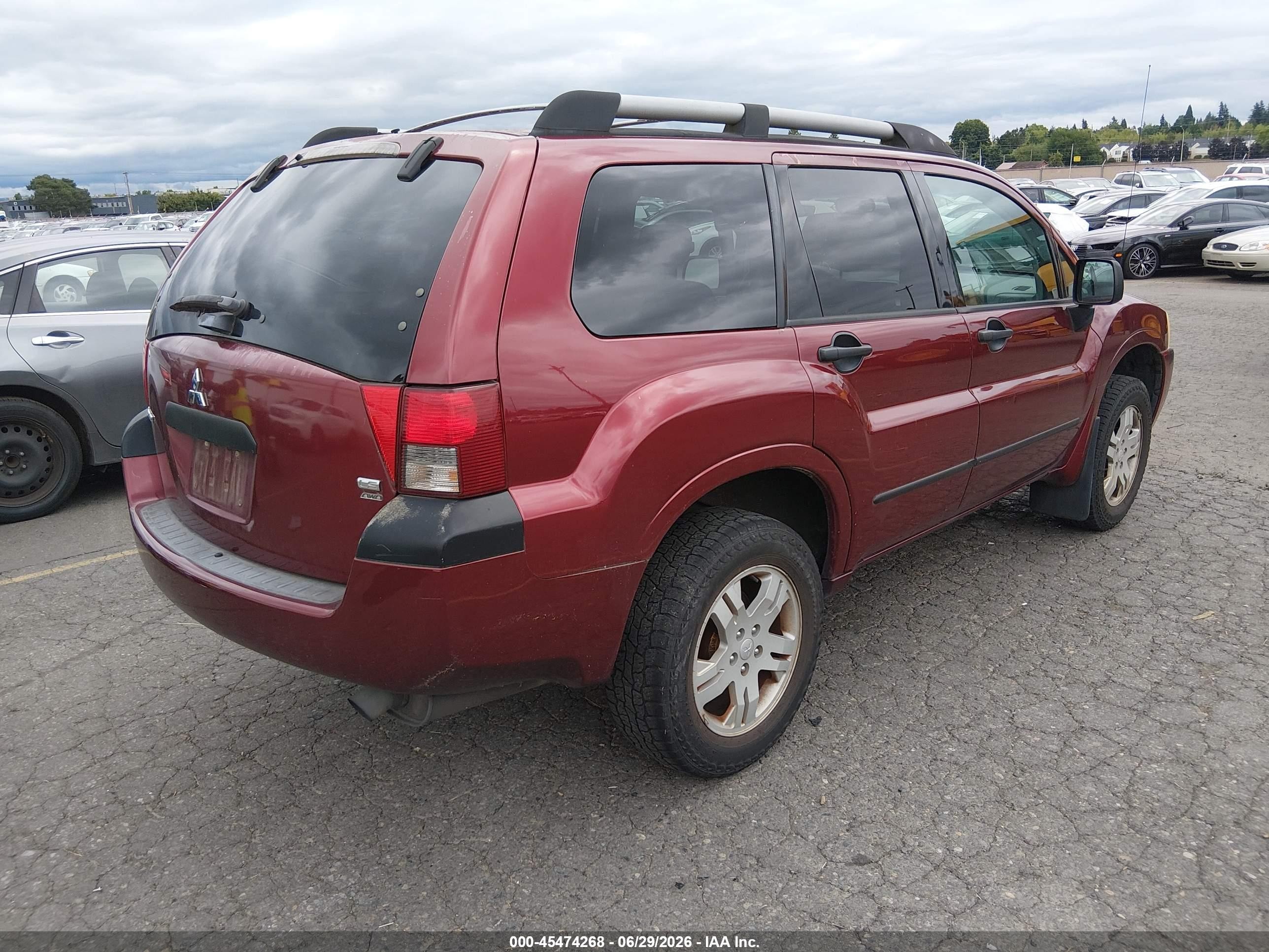 2005 Mitsubishi Endeavor Ls Burgundy vin: 4A4MN21S45E063345