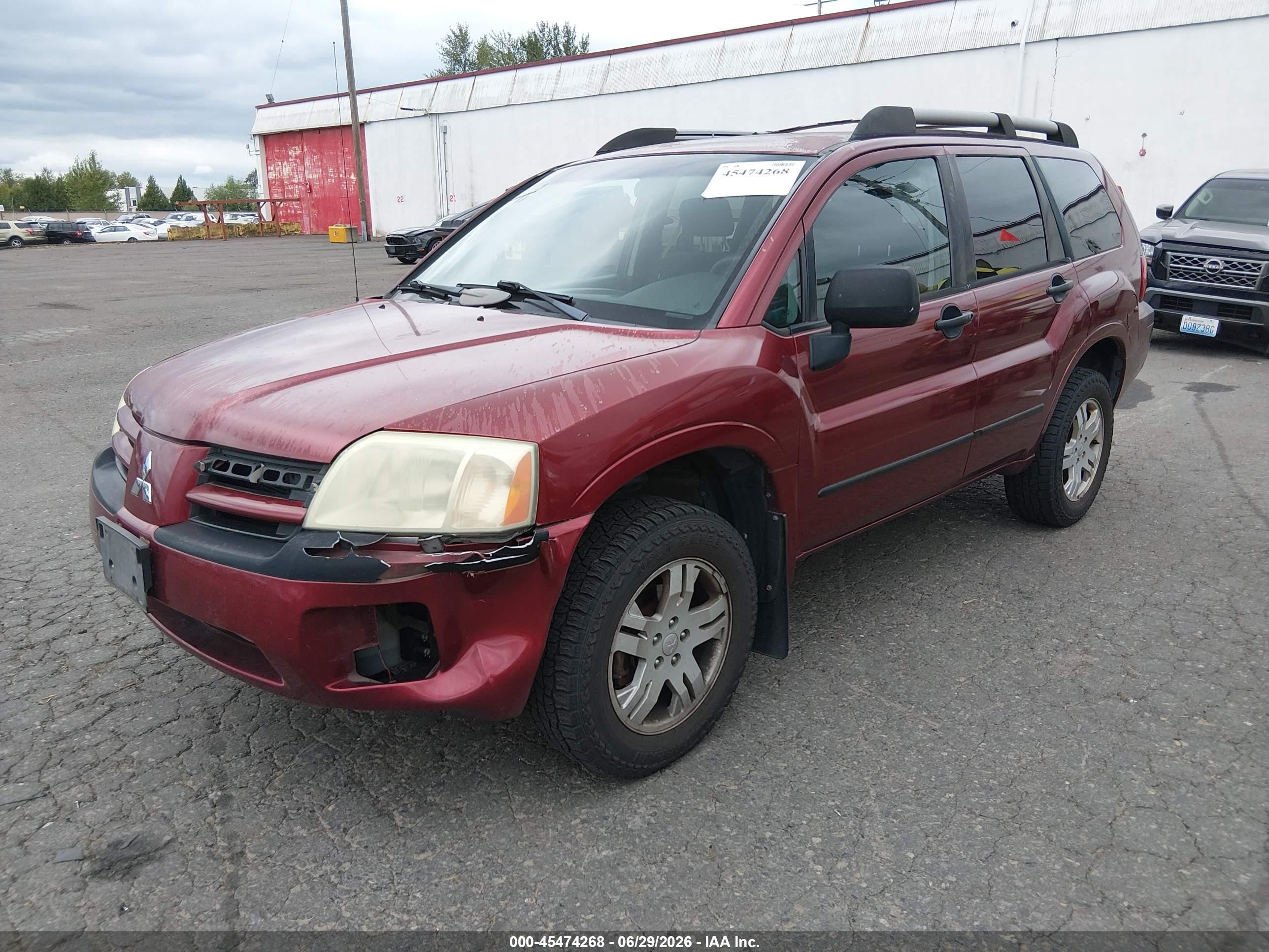 2005 Mitsubishi Endeavor Ls Burgundy vin: 4A4MN21S45E063345