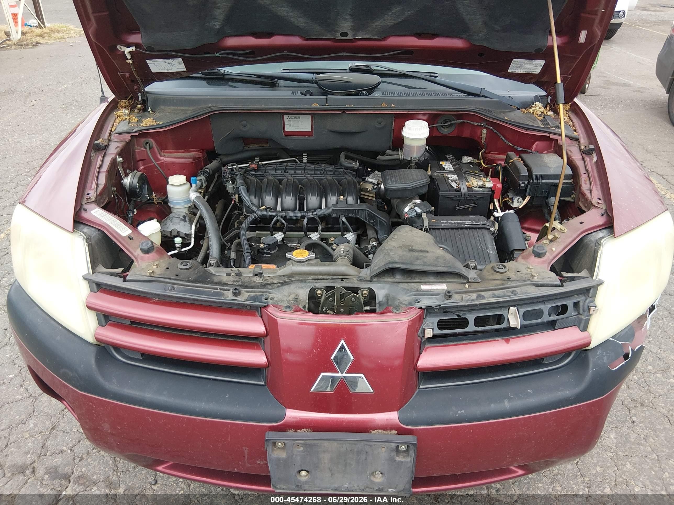 2005 Mitsubishi Endeavor Ls Burgundy vin: 4A4MN21S45E063345