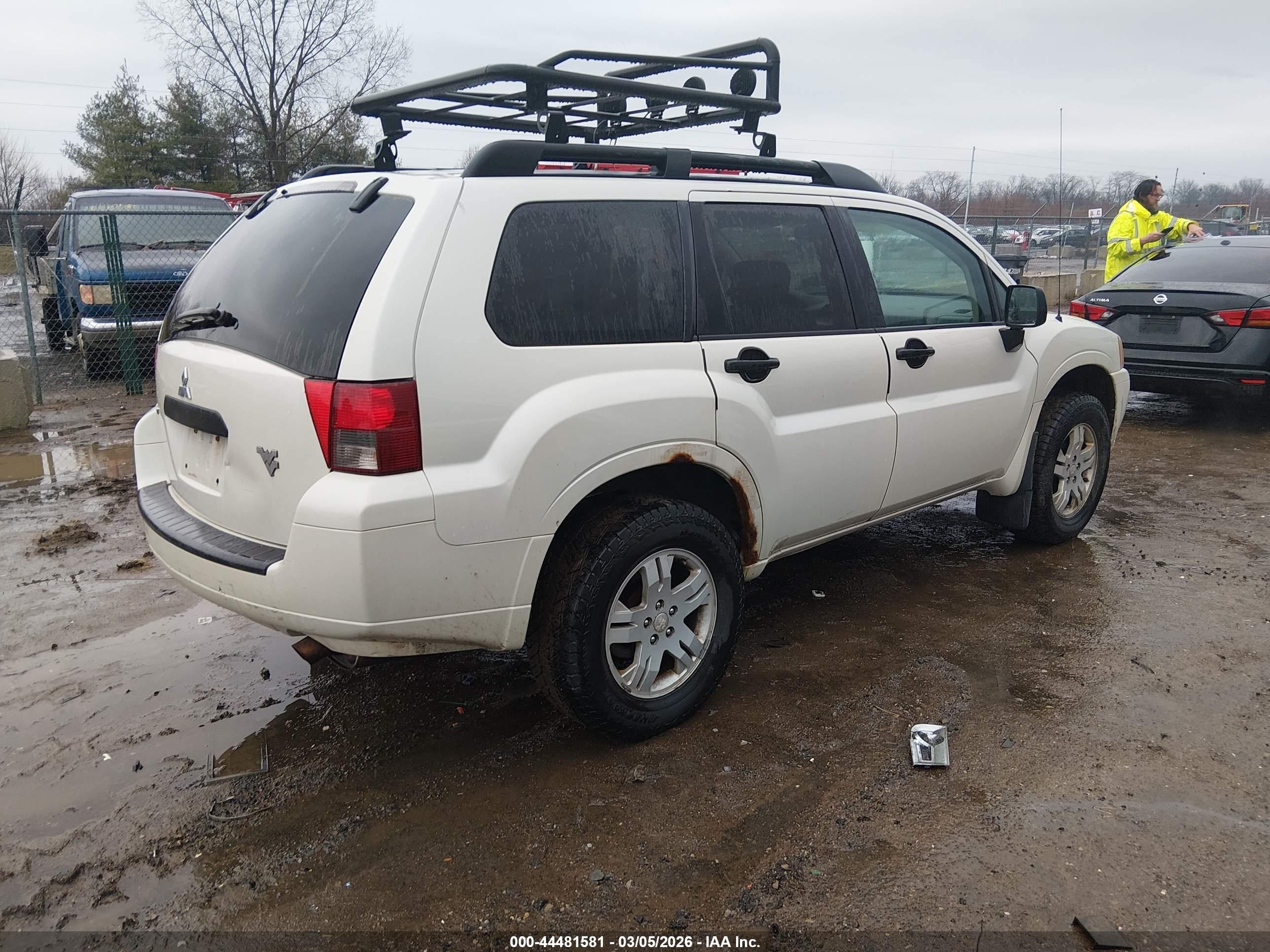 2007 Mitsubishi Endeavor Ls Белый vin: 4A4MN21S57E035640
