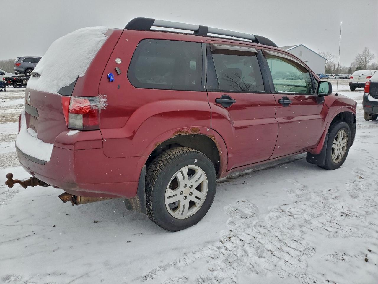2007 Mitsubishi Endeavor Ls Maroon vin: 4A4MN21S57E080156