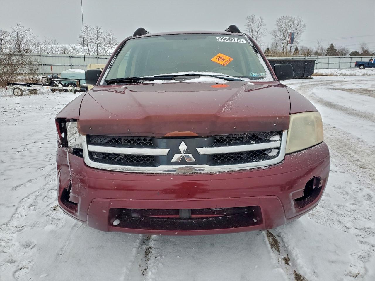 2007 Mitsubishi Endeavor Ls Maroon vin: 4A4MN21S57E080156