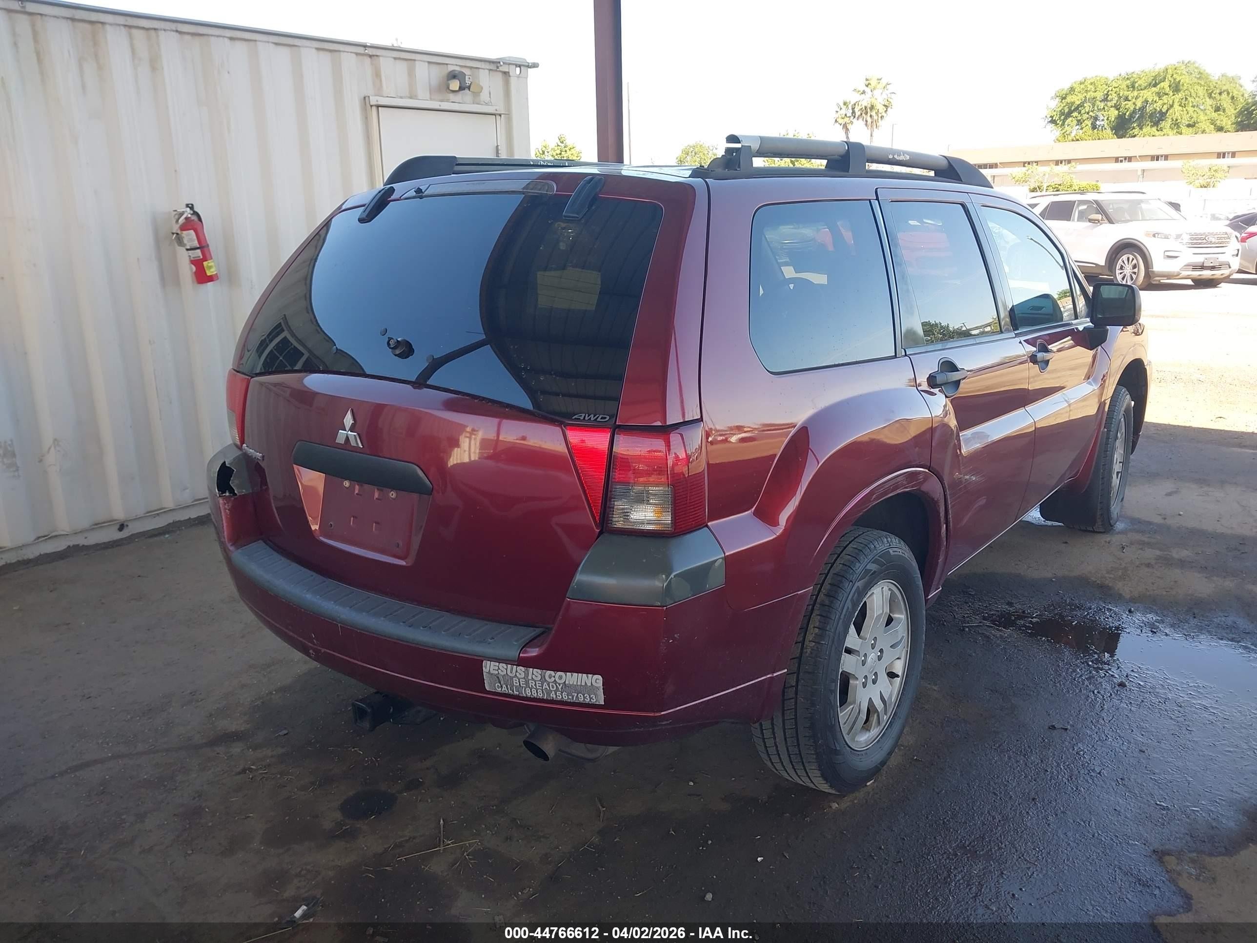 2007 Mitsubishi Endeavor Ls Red vin: 4A4MN21S77E033470