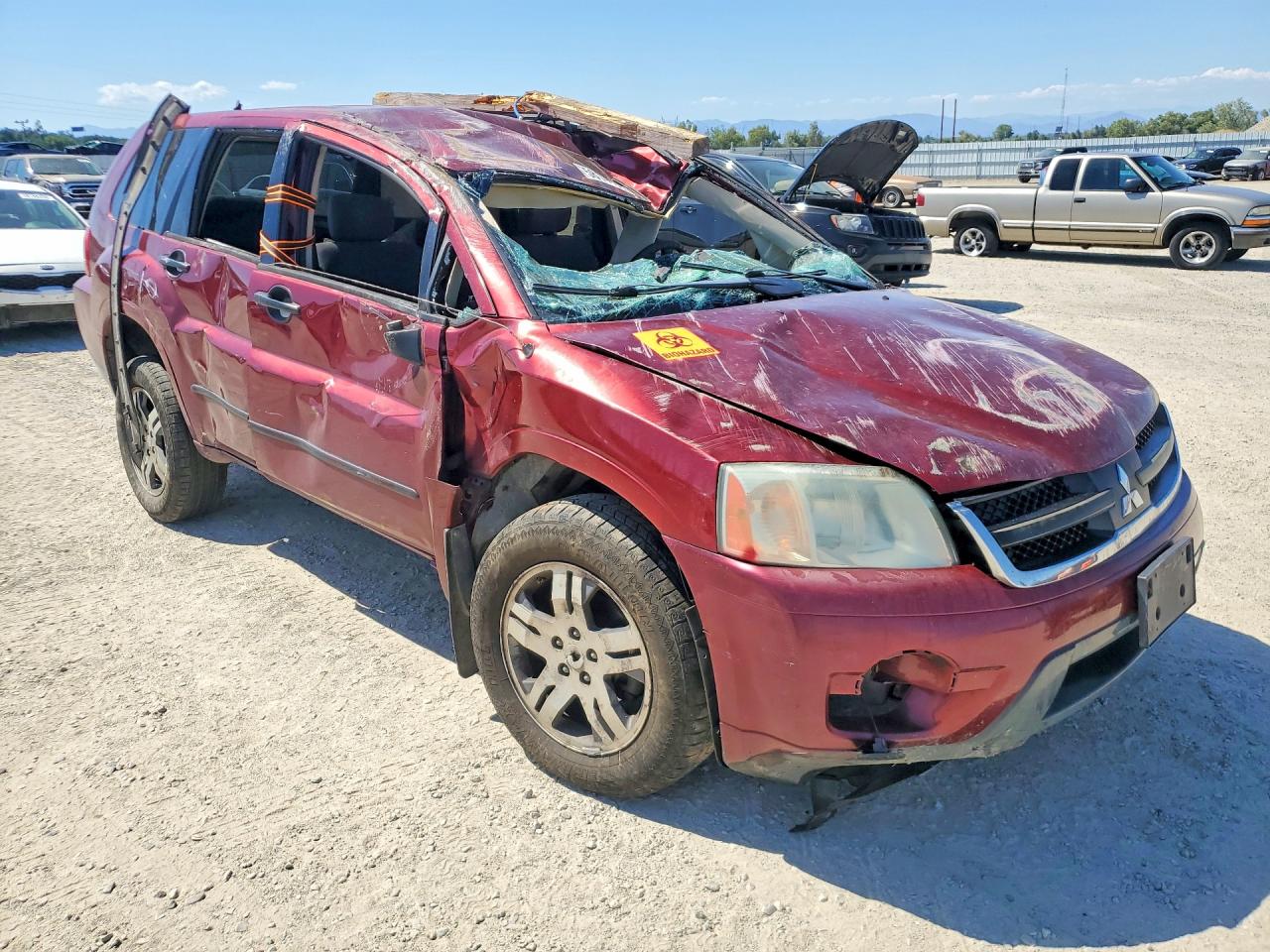 2006 Mitsubishi Endeavor Ls Red vin: 4A4MN21S86E048185