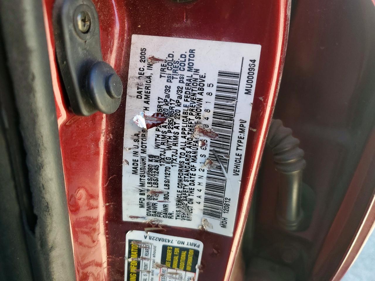 2006 Mitsubishi Endeavor Ls Red vin: 4A4MN21S86E048185