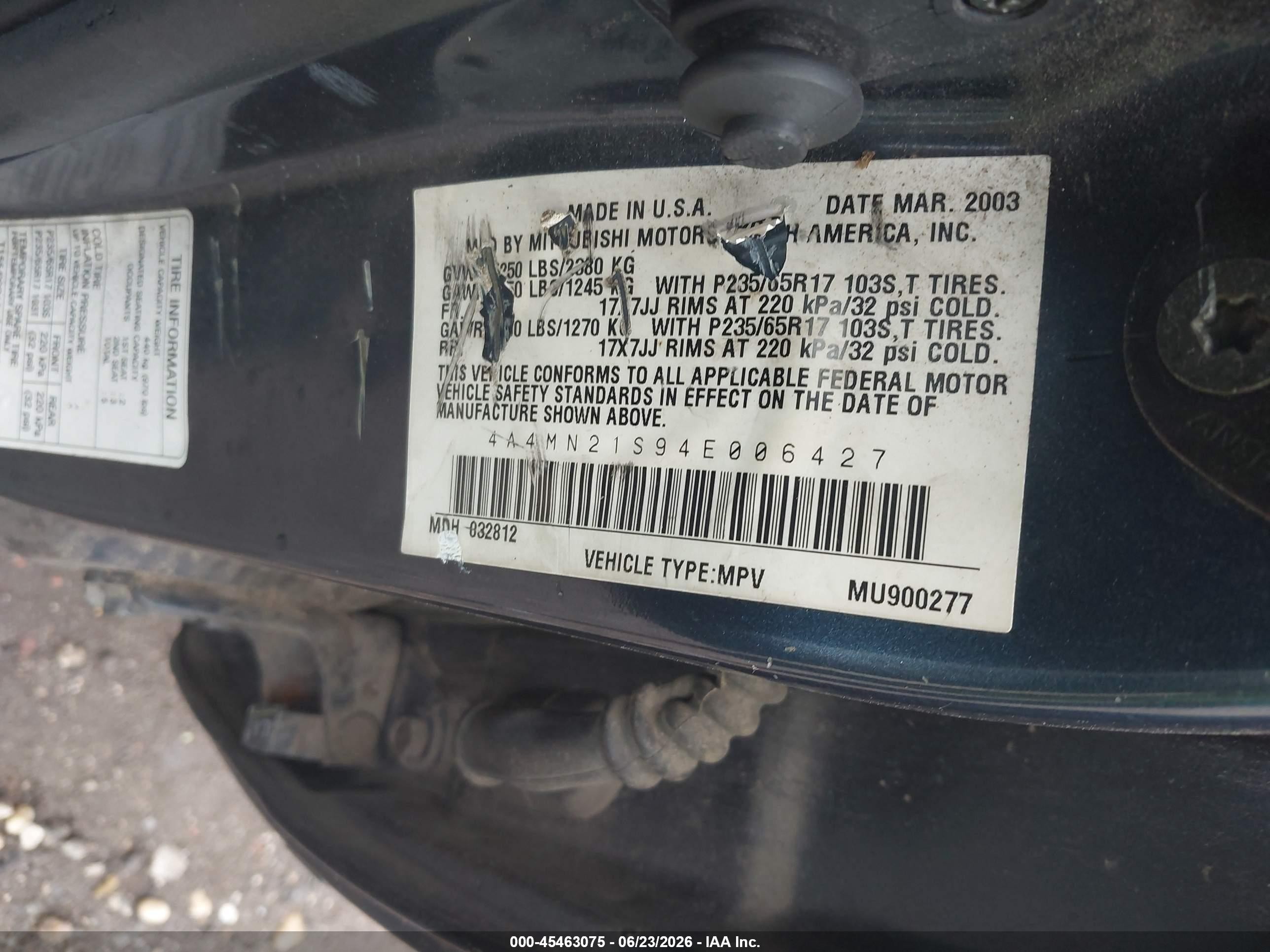 2004 Mitsubishi Endeavor Ls Синий vin: 4A4MN21S94E006427
